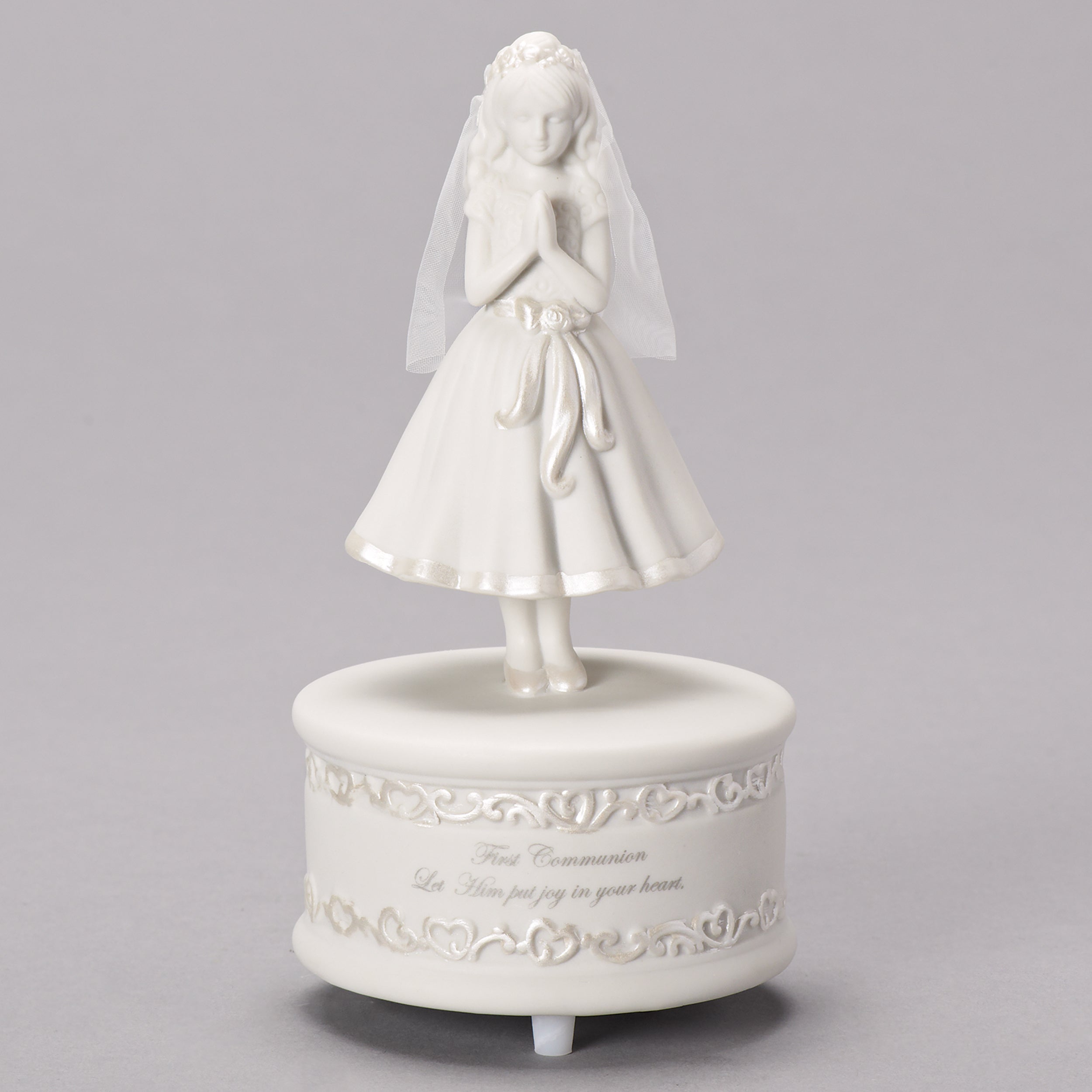First Communion Girl Musical Figurine - "The Lord's Prayer" Tune