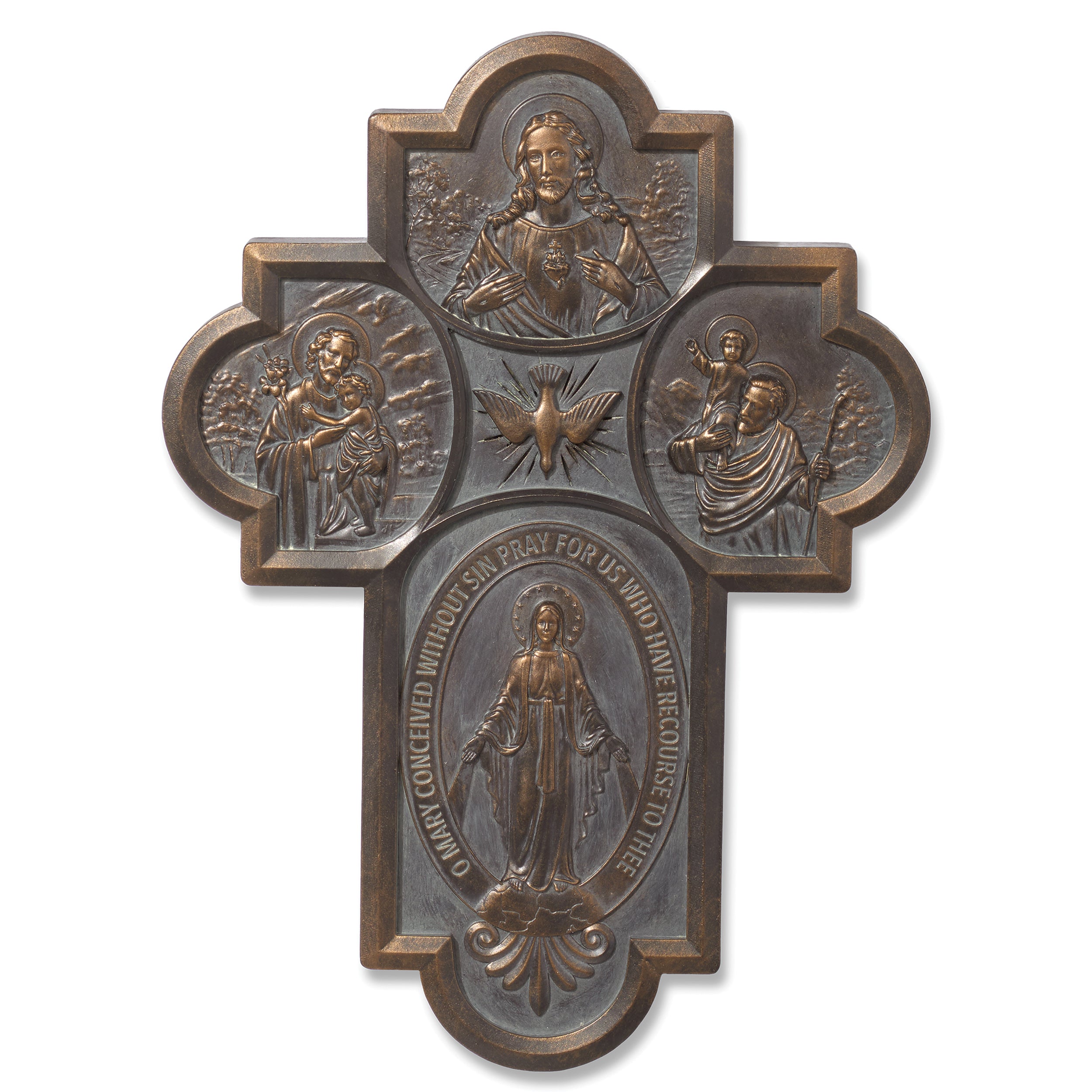 Joseph's Studio 4-Way Medal Wall Cross