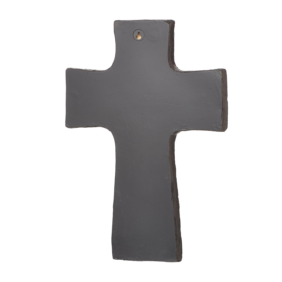 Back view of Joseph's Studio Christ Carrying the Cross Wall Cross showing the plain dark reverse and wall-hanging point