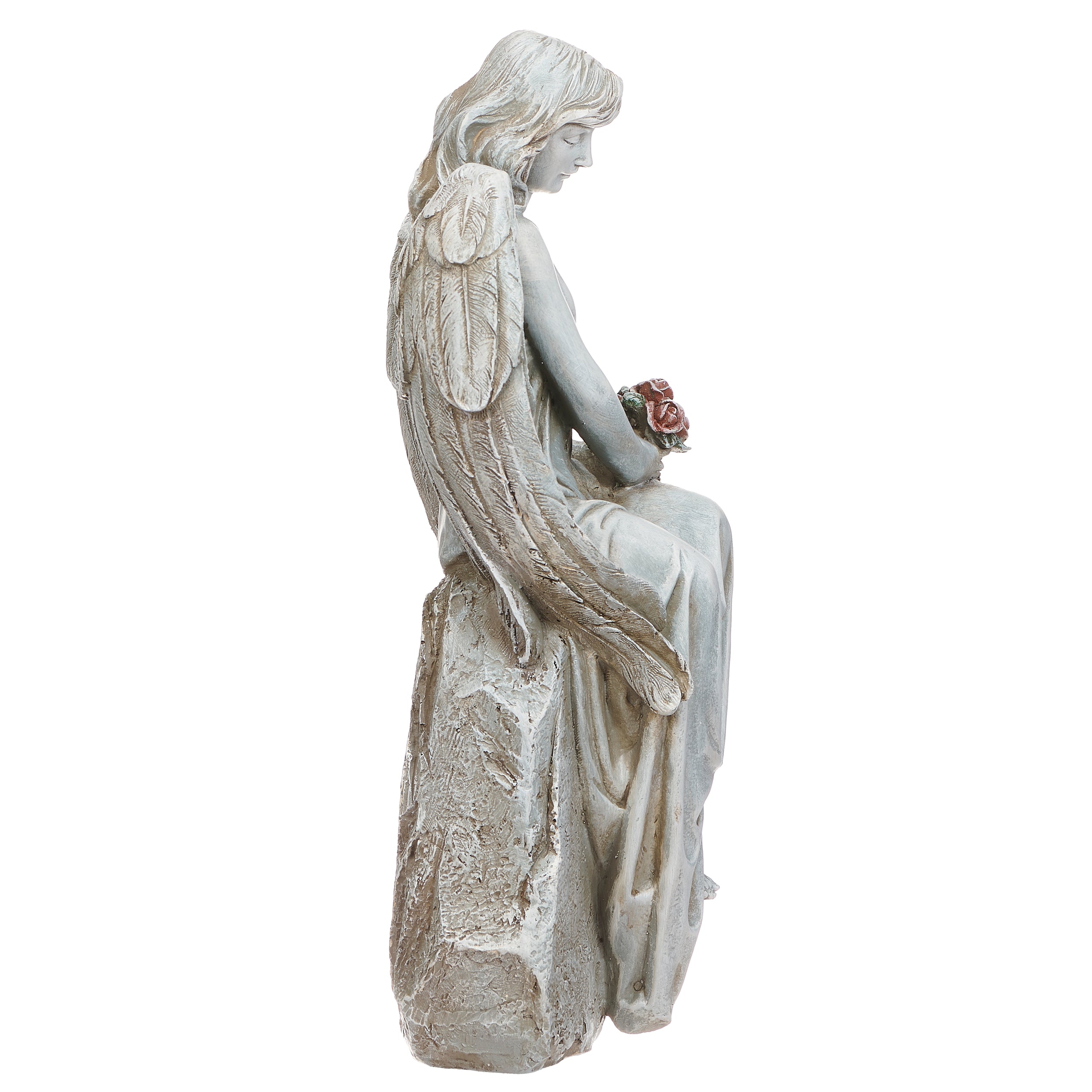 Joseph's Studio Angel Holding Flowers Garden Statue