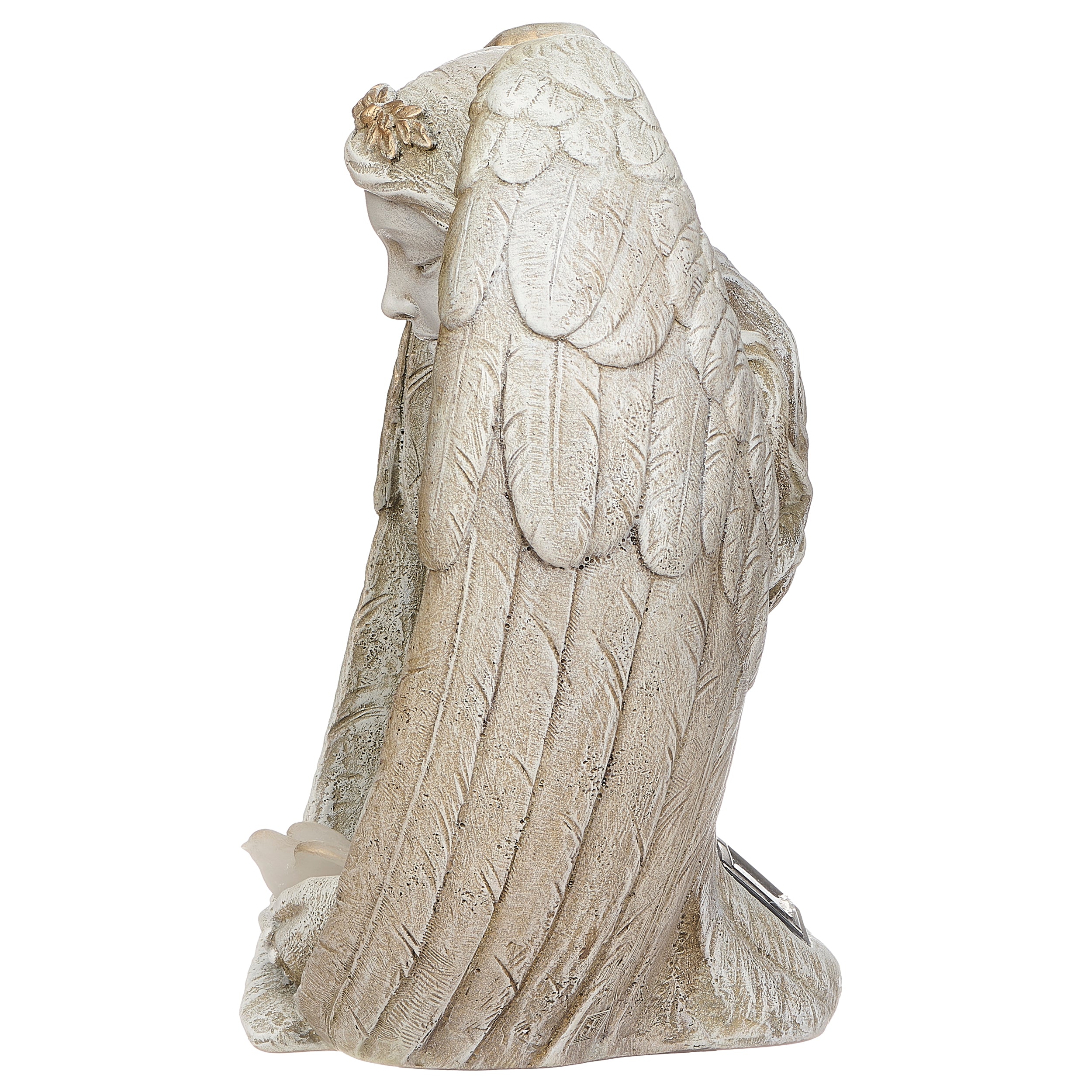 Joseph's Studio Solar Angel Holding a Bird