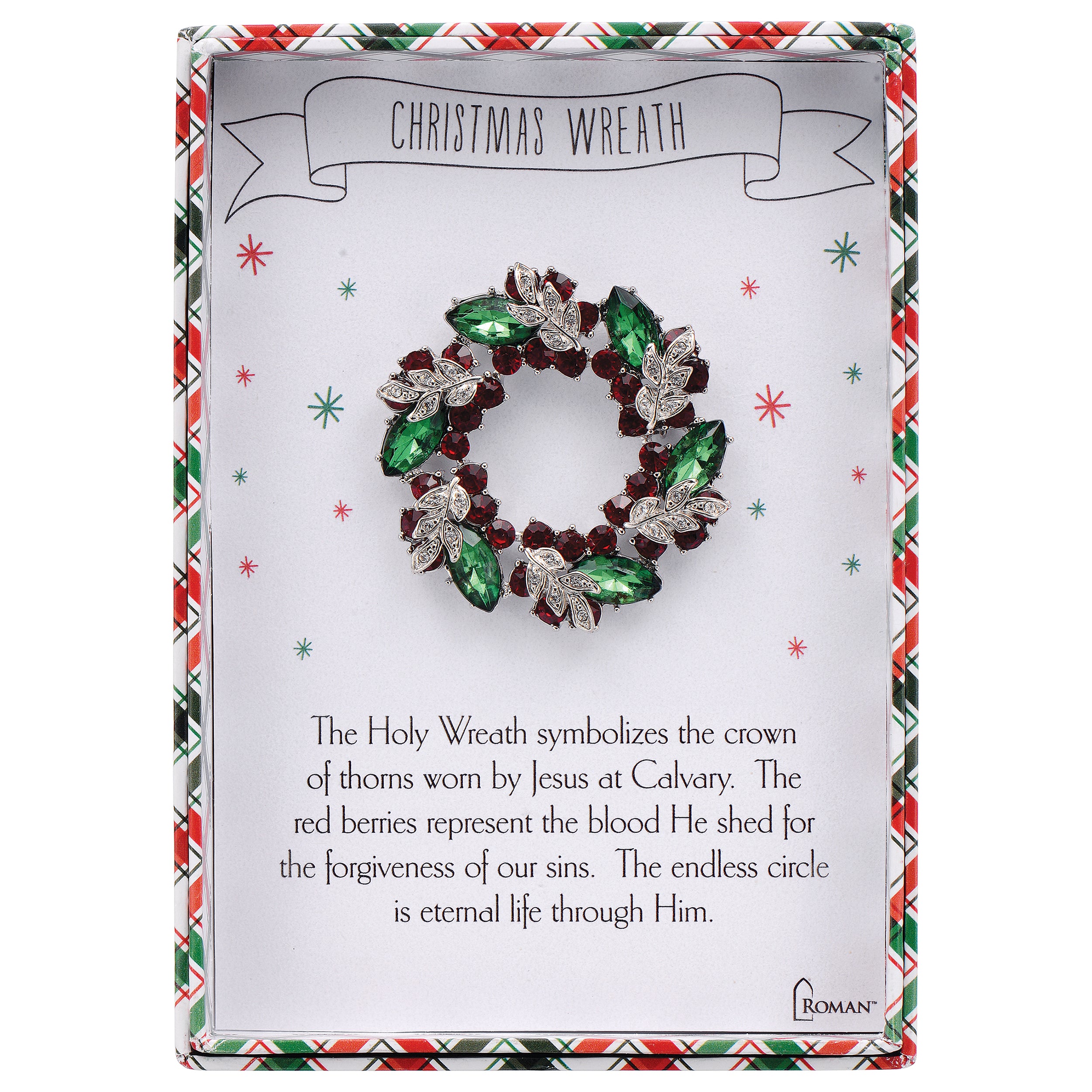 The Holy Christmas Wreath Pin