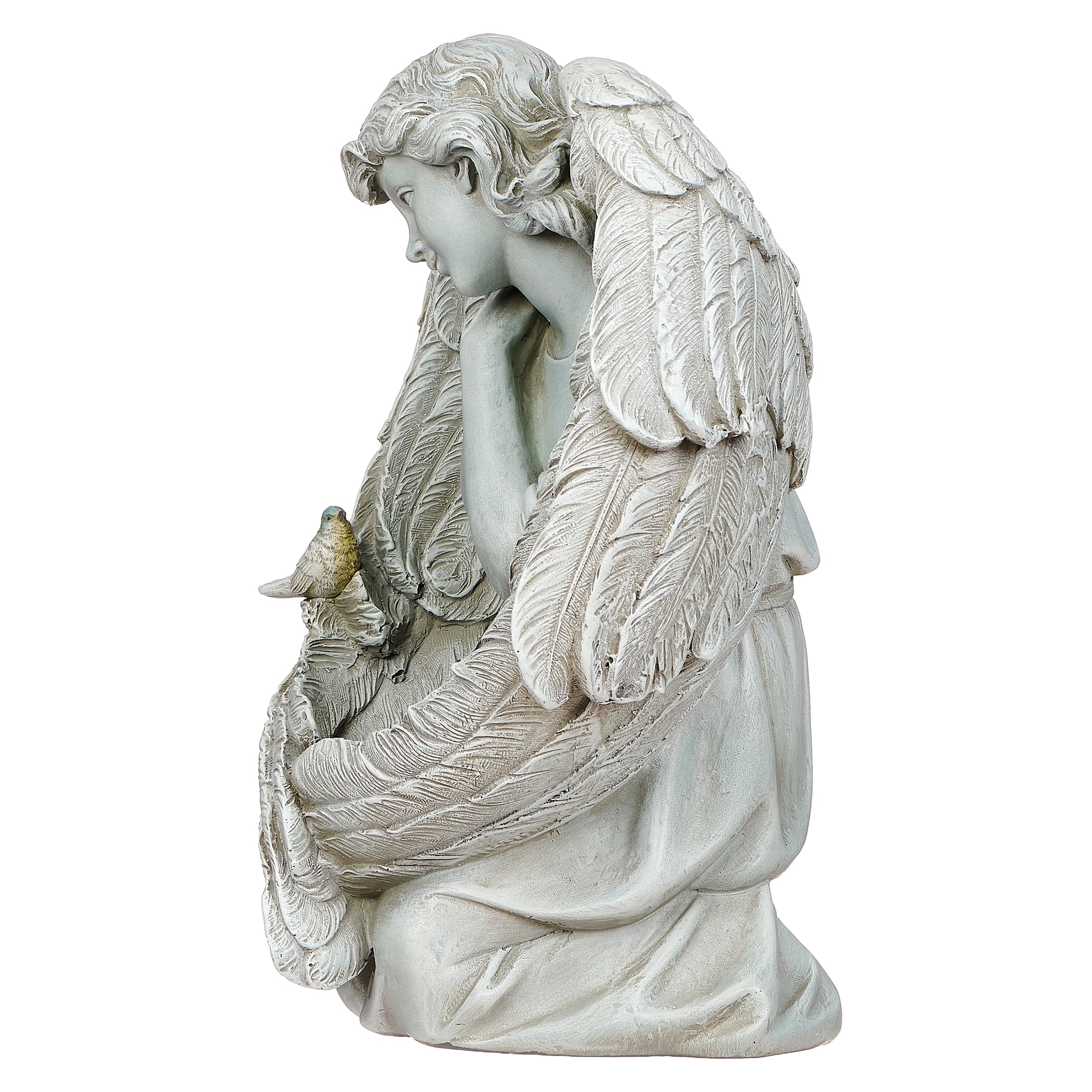 Joseph's Studio Kneeling Angel Bird Feeder Garden Statue