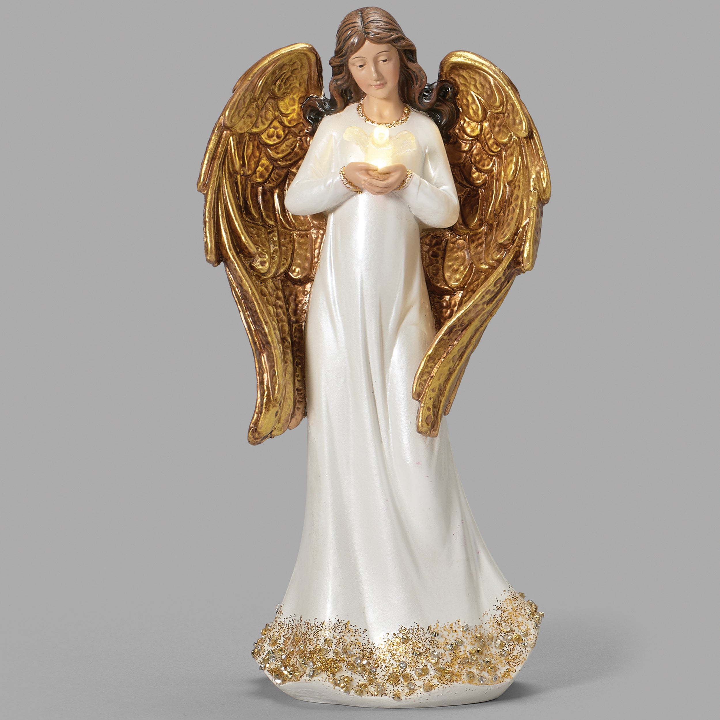 Joseph's Studio Lighted Angel with Dove Figure - Renaissance Collection