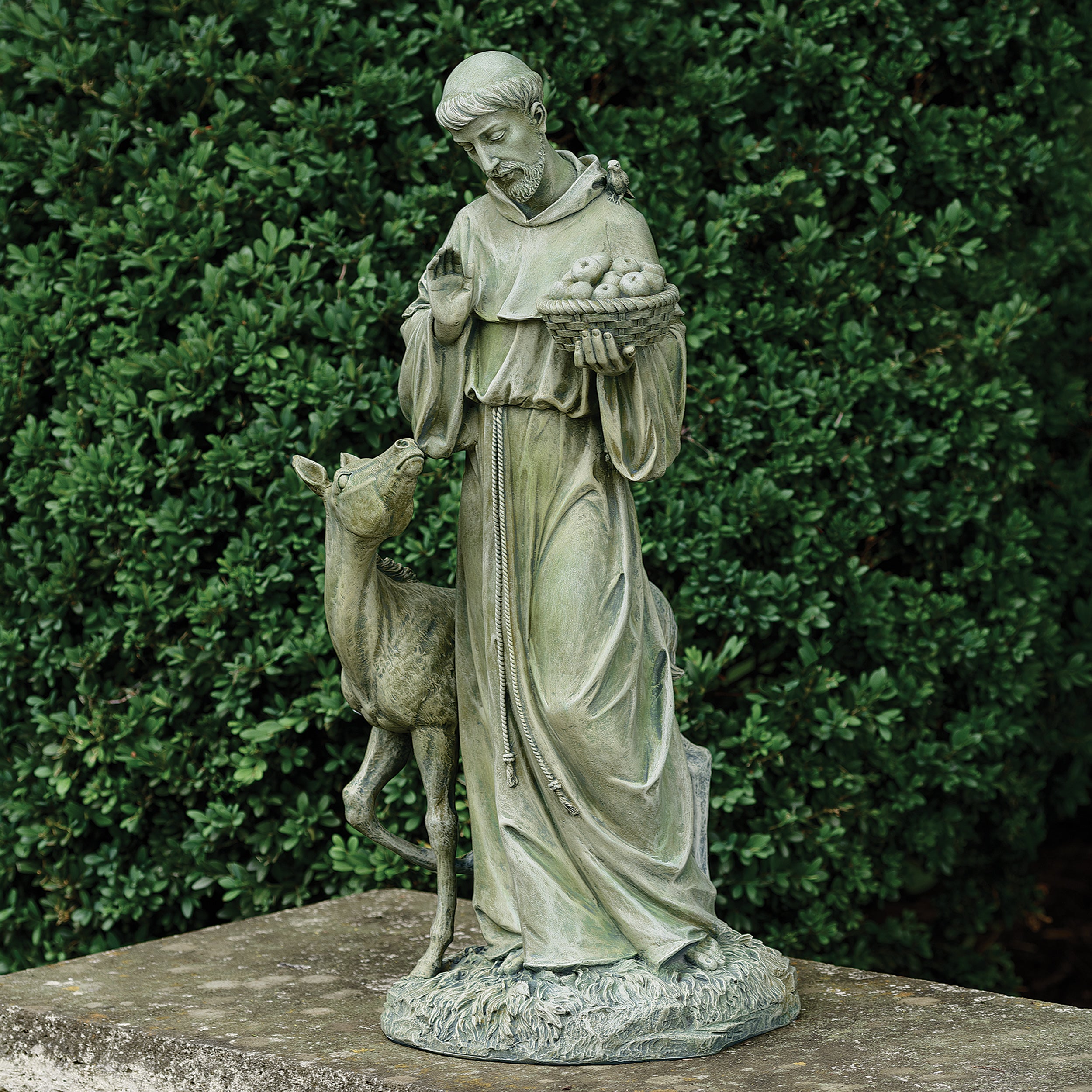 Joseph's Studio St. Francis with Horse Garden Statue