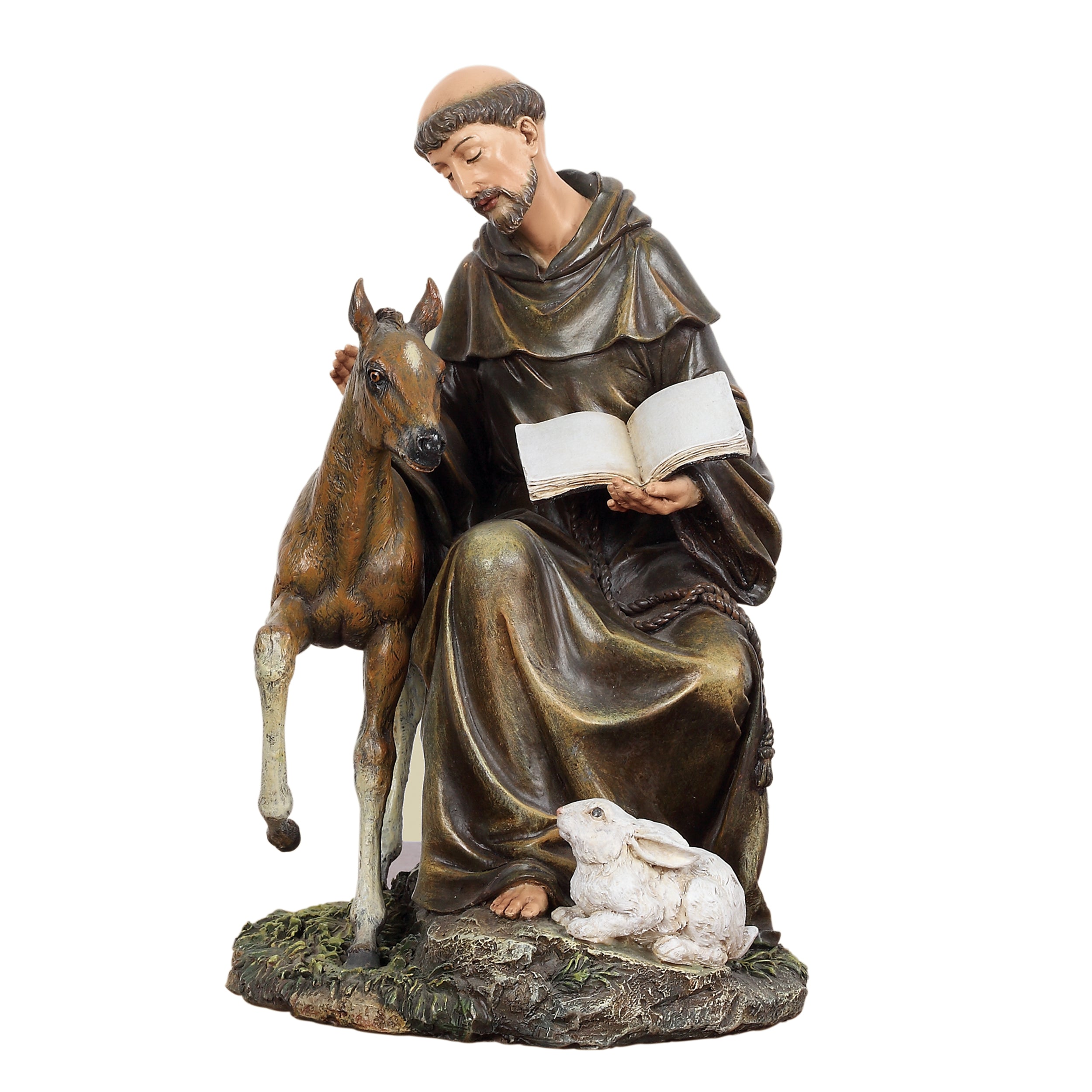 Joseph's Studio St. Francis with Horse Figure – Renaissance Collection