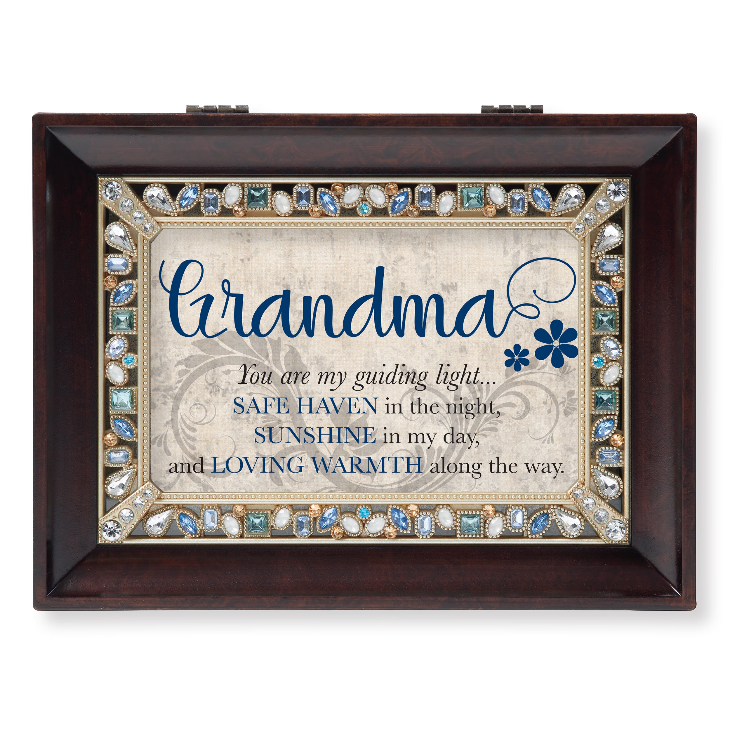 Grandma Brown Jeweled Music Box- "Für Elise" Tune