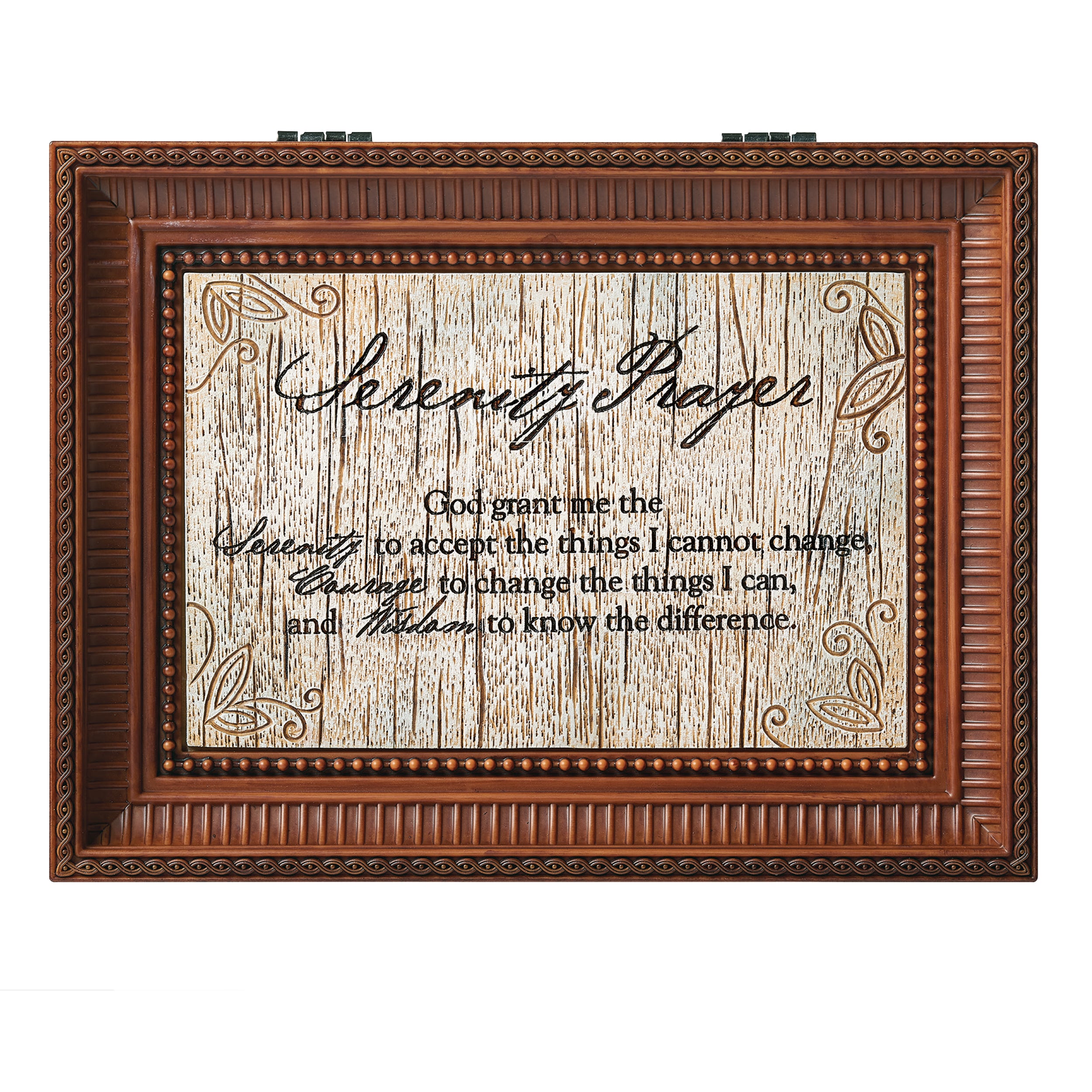 Serenity Prayer Brown Music Box- "How Great Thou Art" - Tune