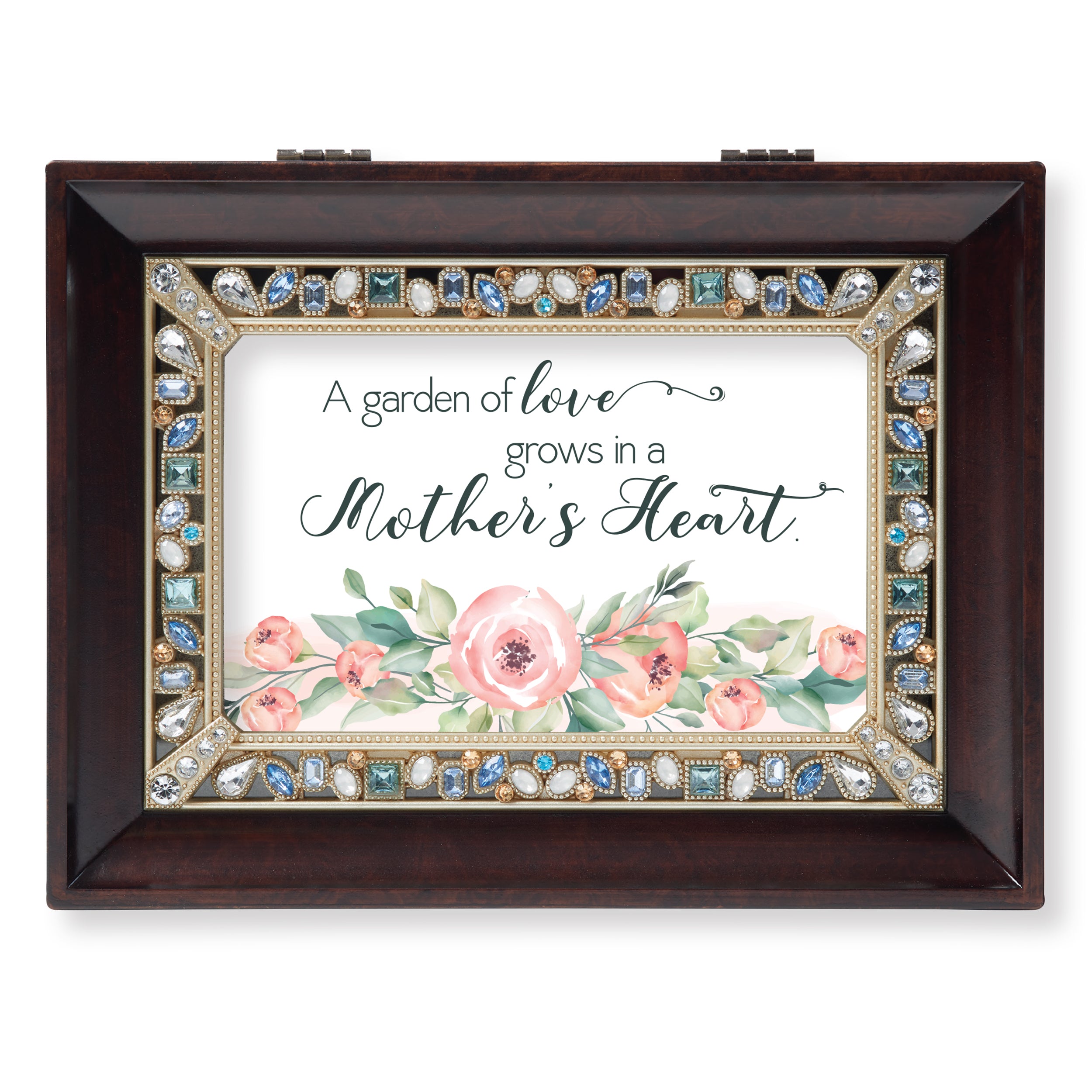 Garden of Love Brown Jeweled Music Box- "Für Elise" Tune