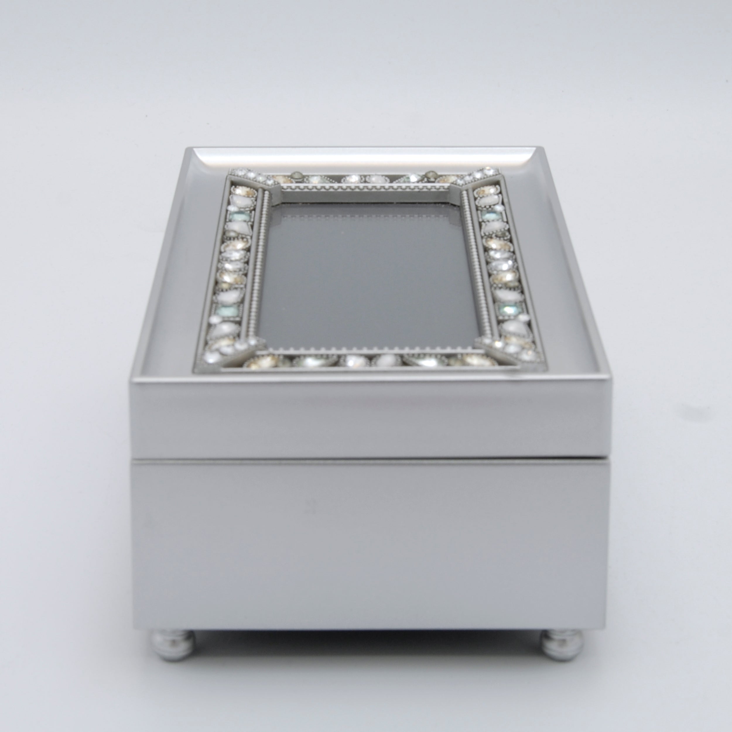 Grandma Silver Jeweled Music Box – "Clair de Lune" Tune