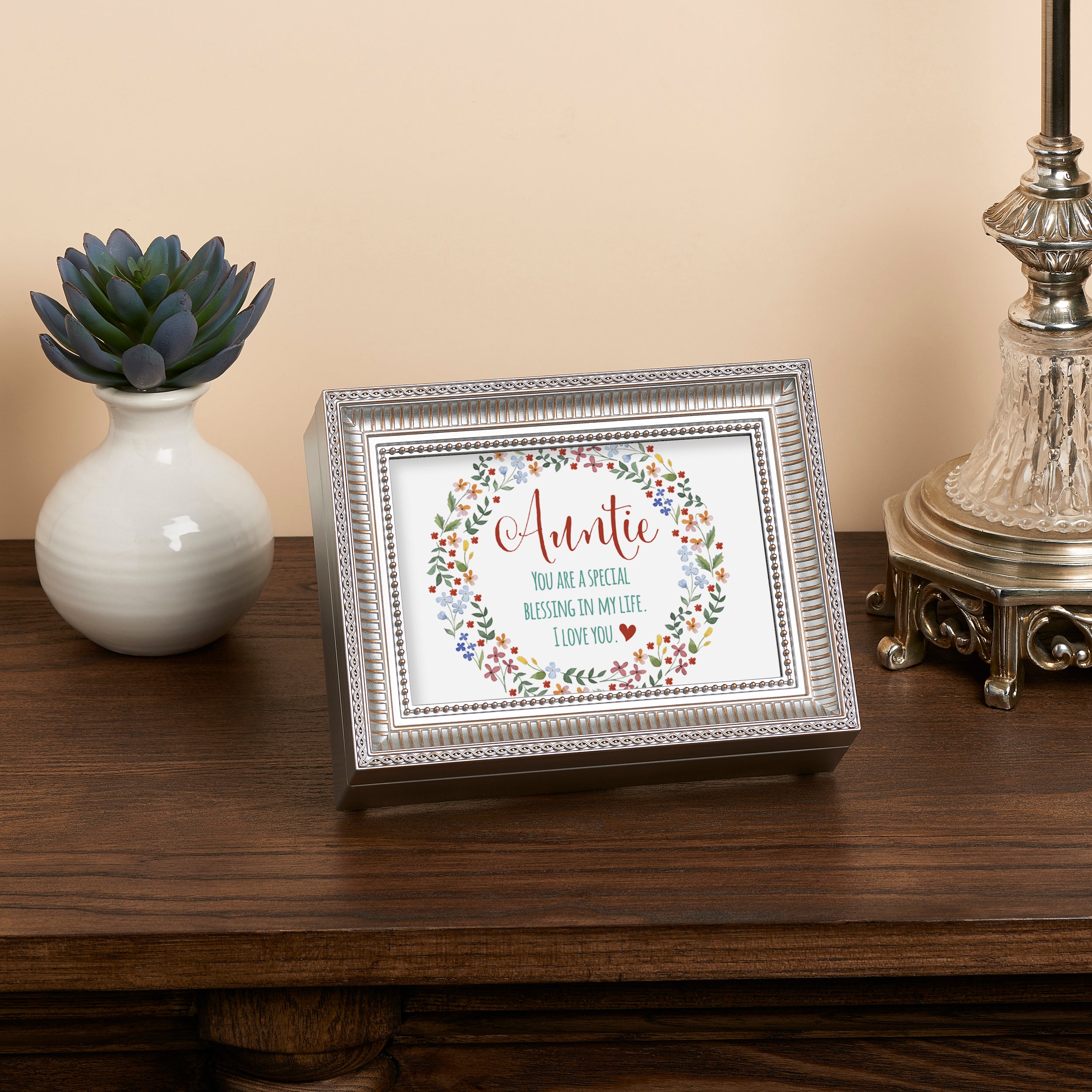 Auntie, I Love You Silver Music Box – "Clair de Lune" Tune