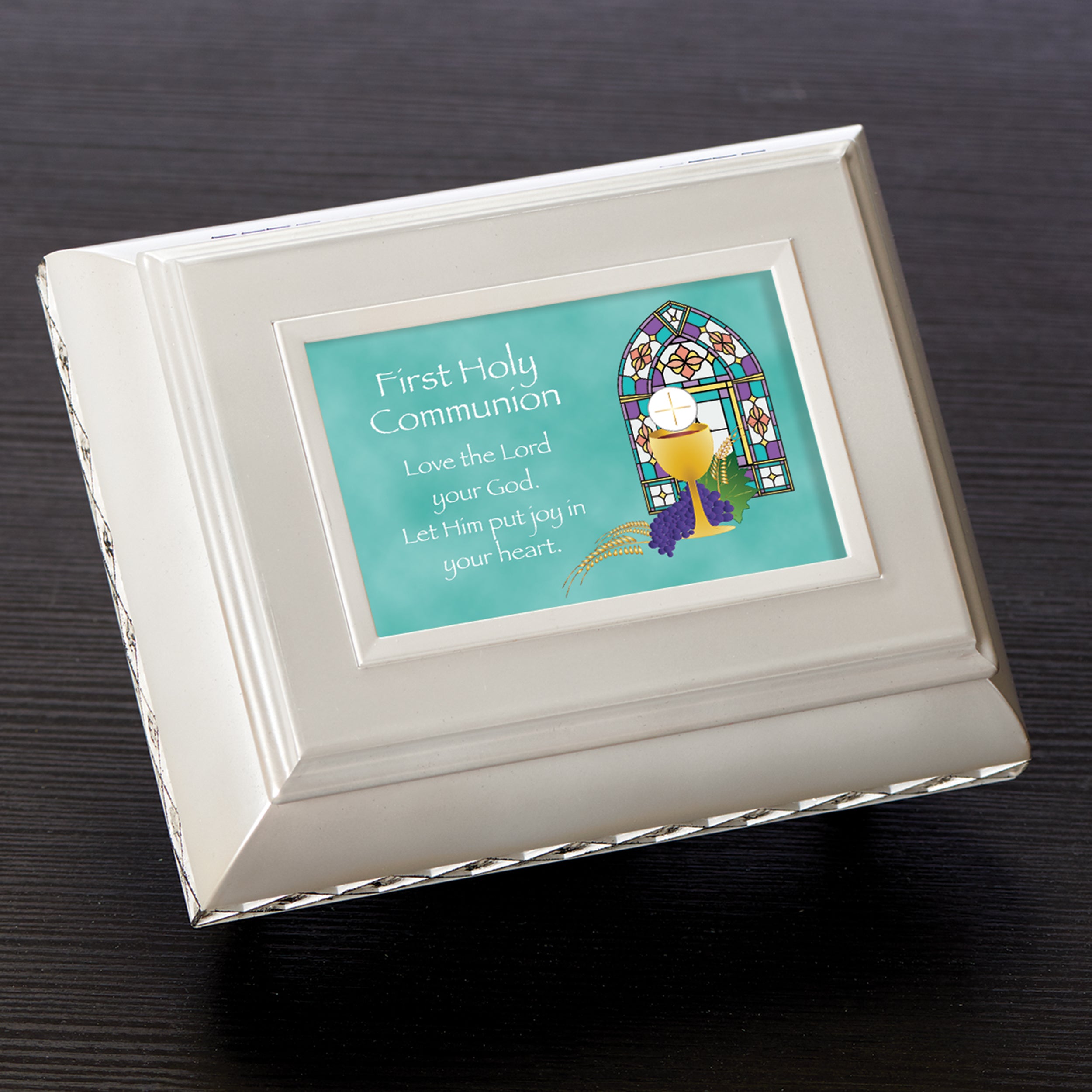 Love the Lord First Communion Music Box - "Ave Maria" Tune