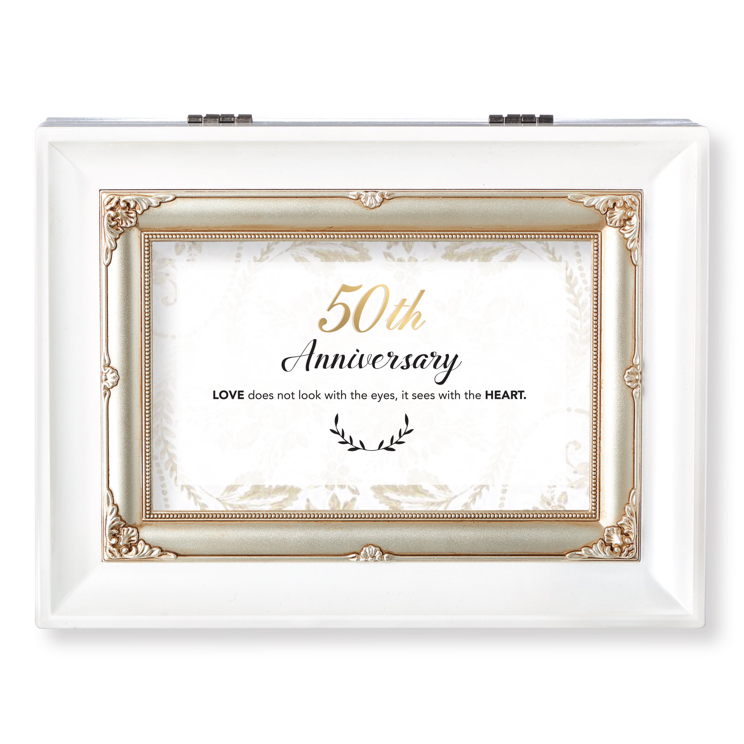 50th Anniversary White Music Box – "Clair de Lune"