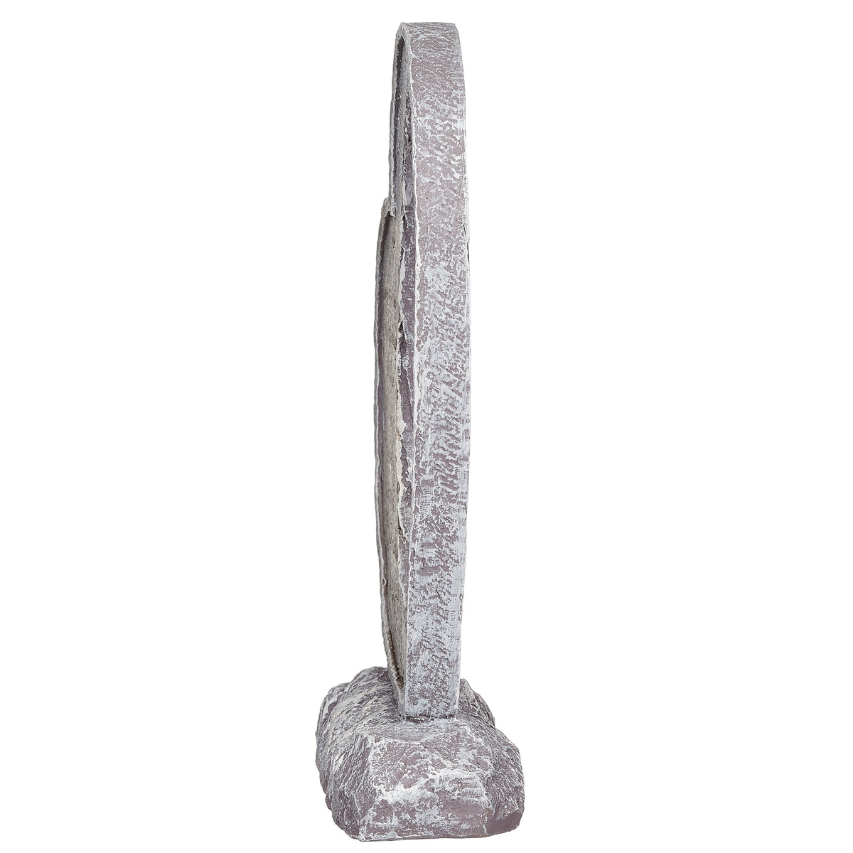 Opposite side view of "Gone but Not Forgotten" Memorial Wind Chime showing the sculpted frame and pedestal base
