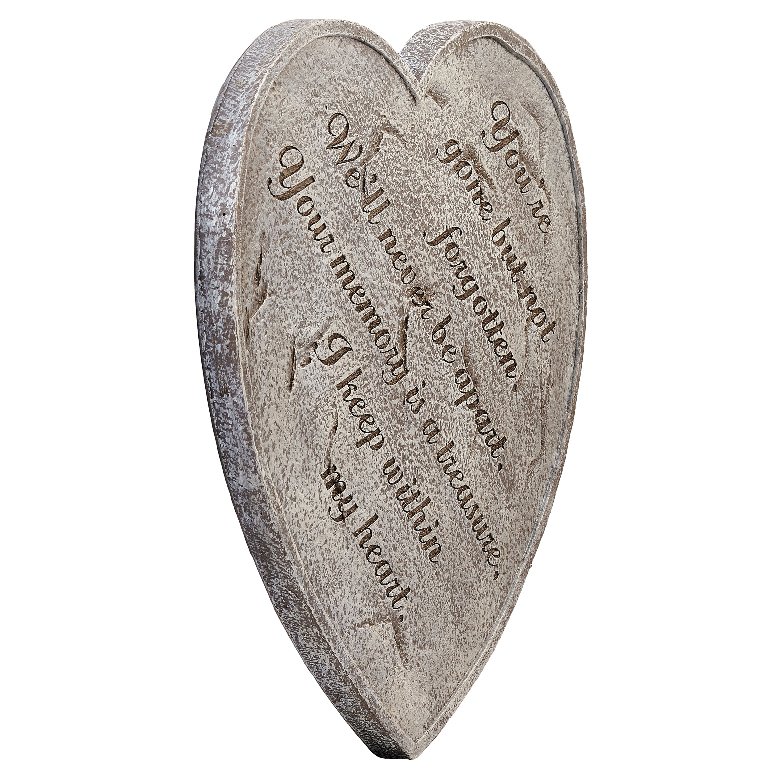 "Gone but Not Forgotten"Heart-Shaped Memorial Garden Stone