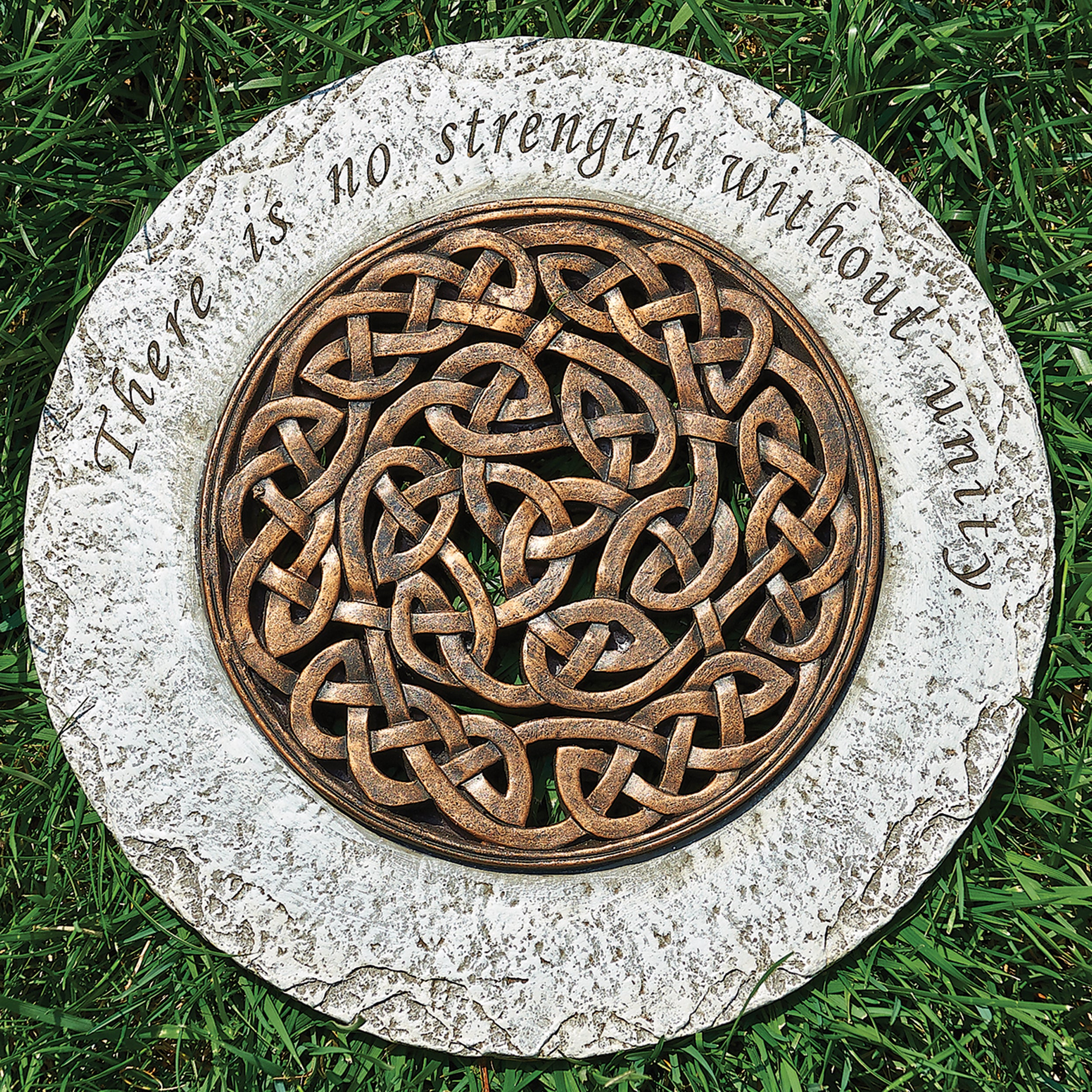 Garden Stepping Stone with Embossed Verse & Bronze Finish