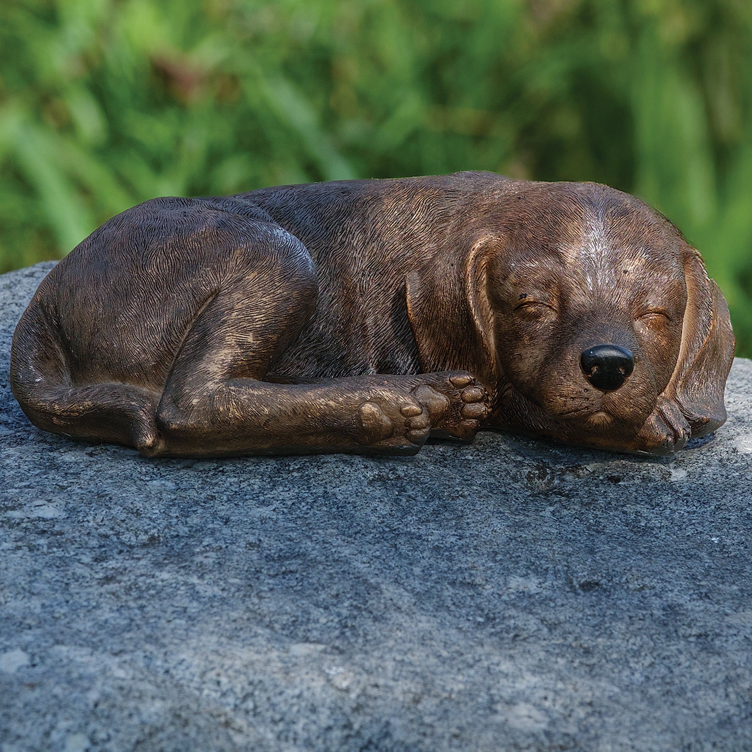 Sleeping Puppy Garden Statue