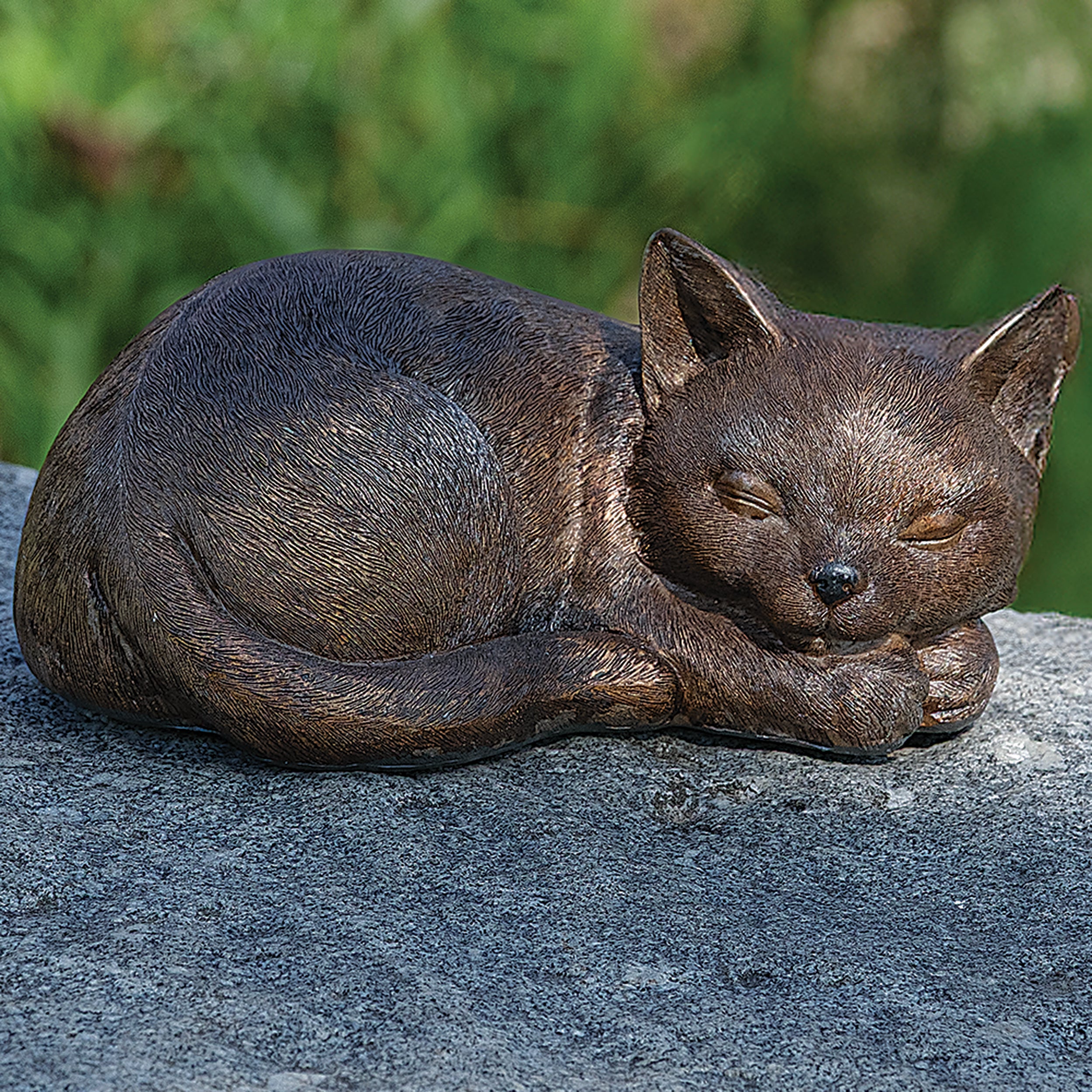 Sleeping Cat Garden Statue