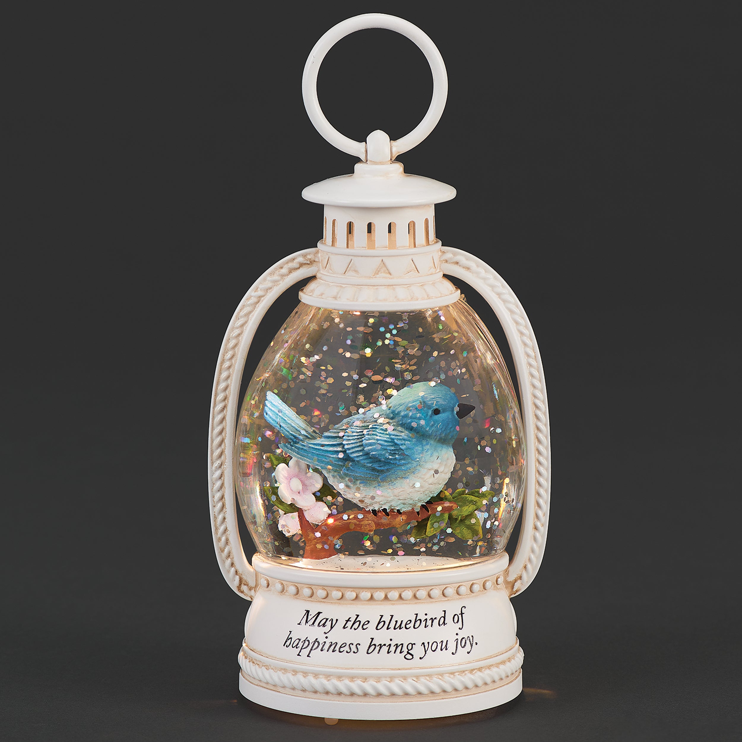Lighted Bluebird of Happiness Shimmer Lantern