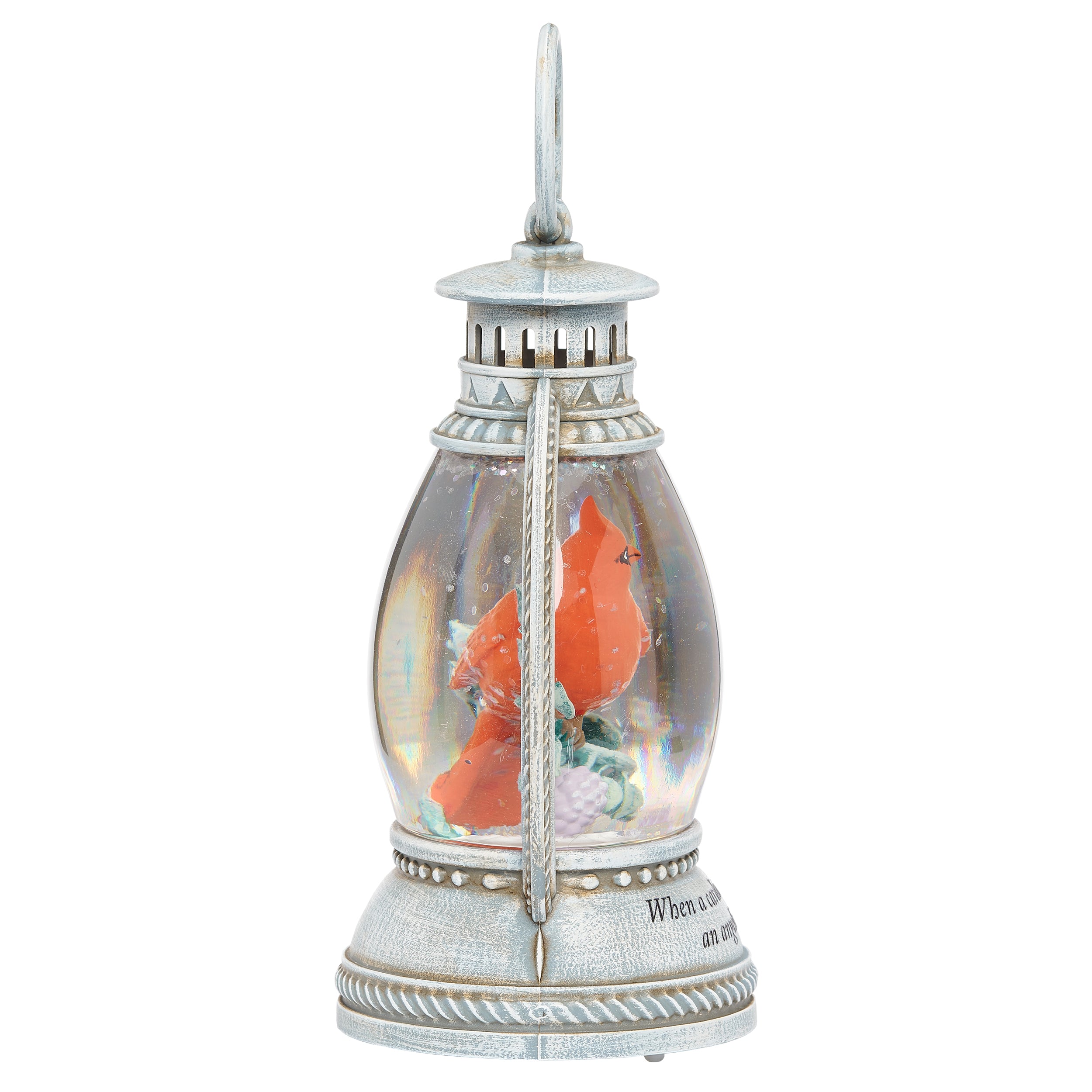Lighted Cardinal Memorial Shimmer Lantern