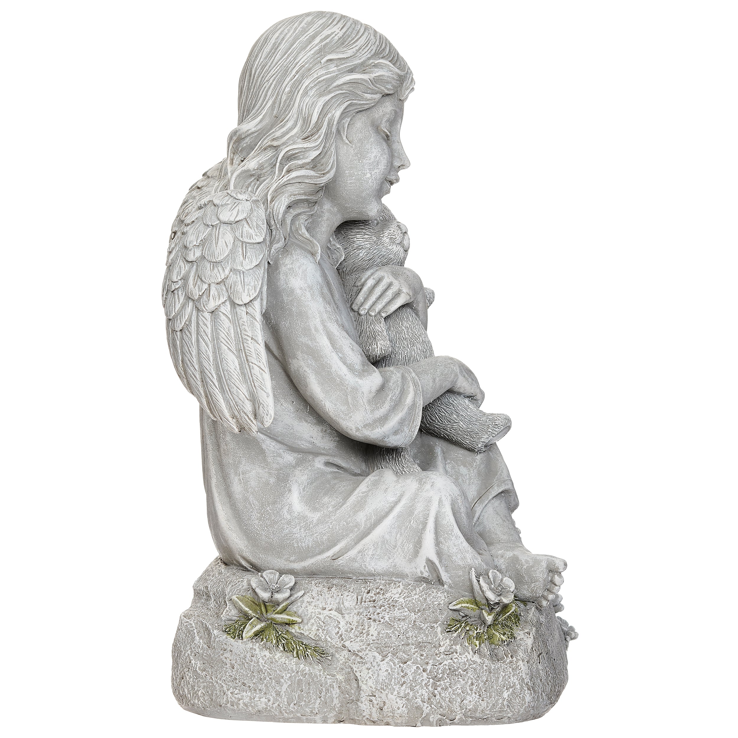 Angel Girl with Teddy Bear Memorial Statue