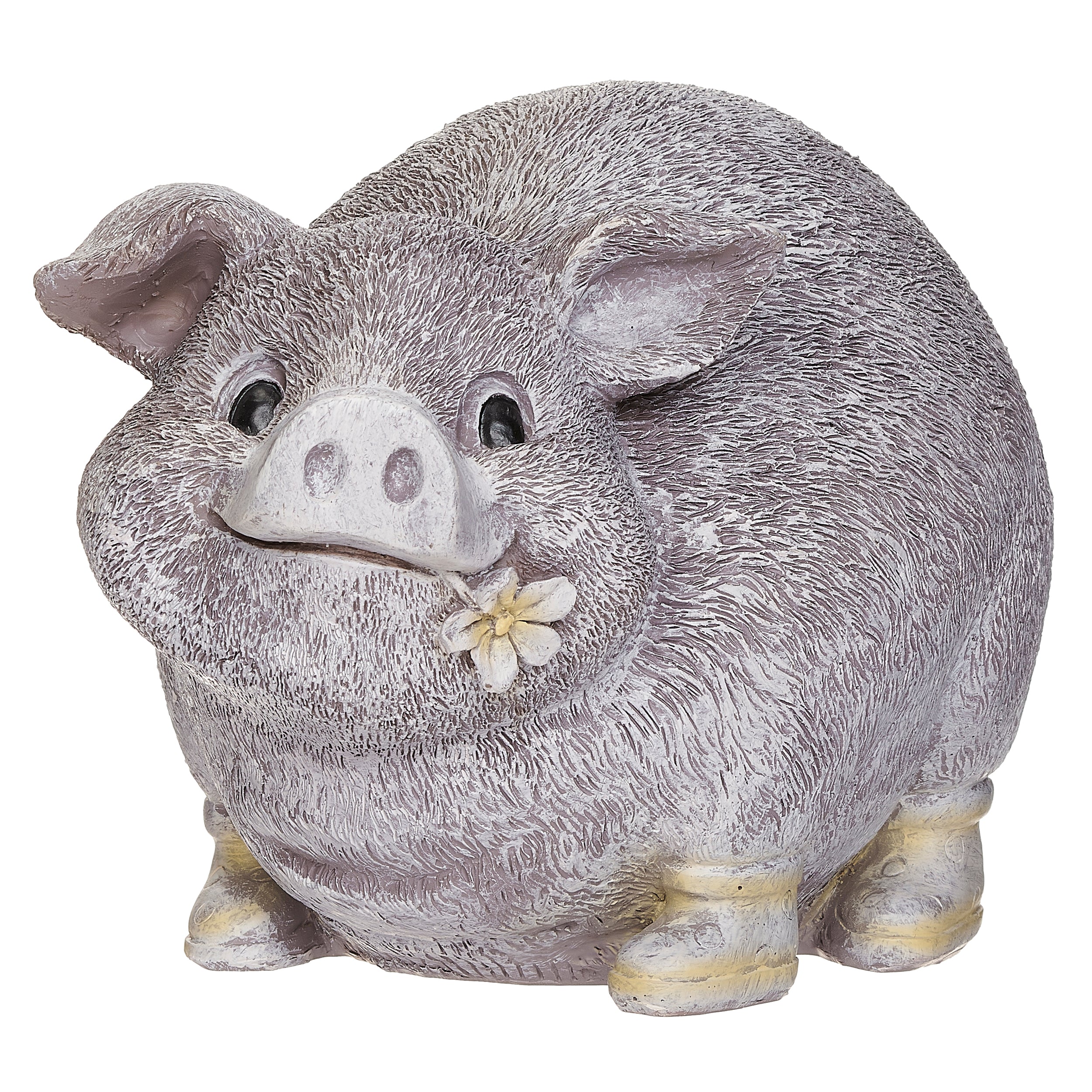 Pudgy Pals Pig in Rain Boots Garden Statue