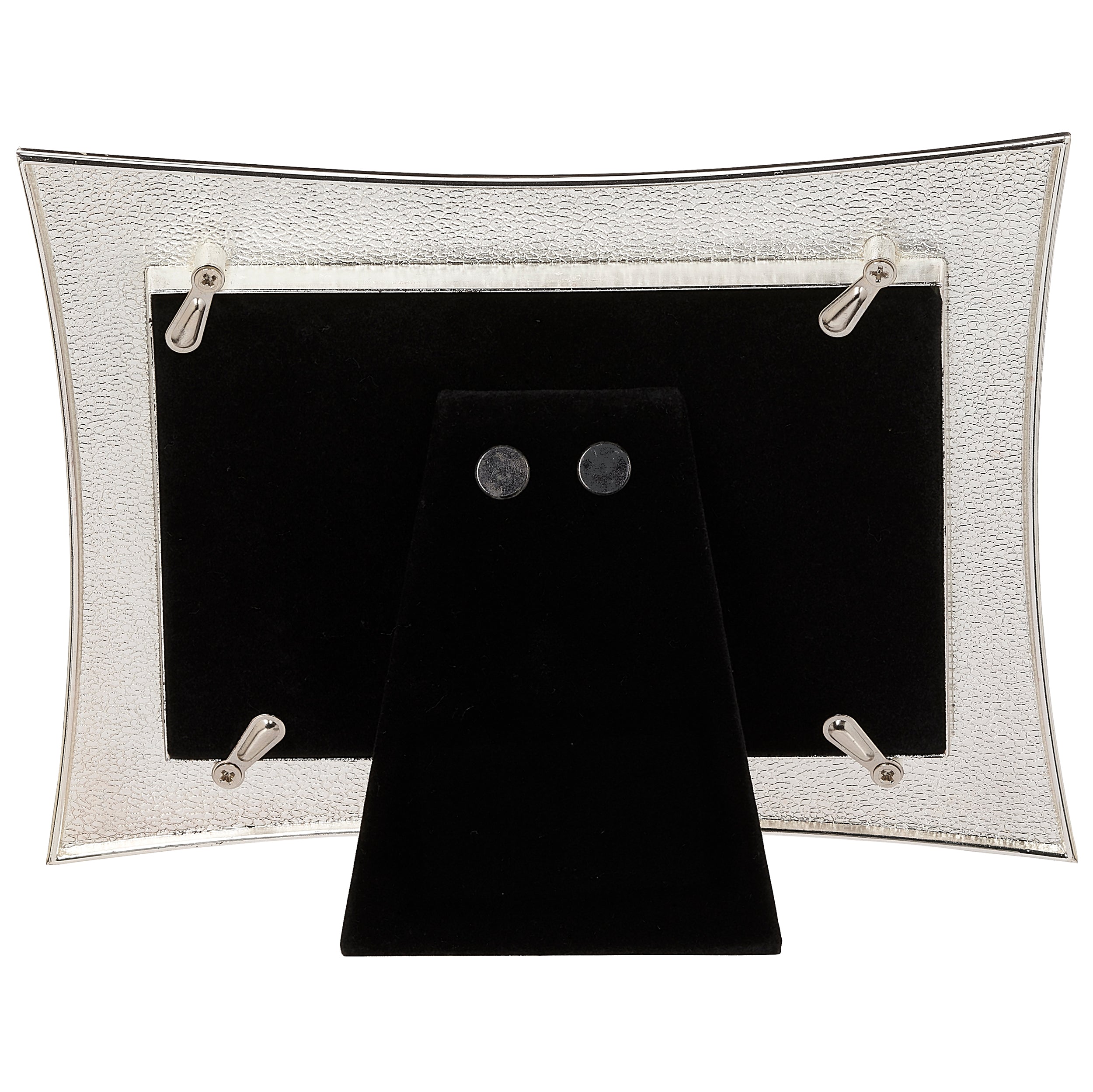 Curved Baptism Frame with Cross 3.5x5 with Silver Cross