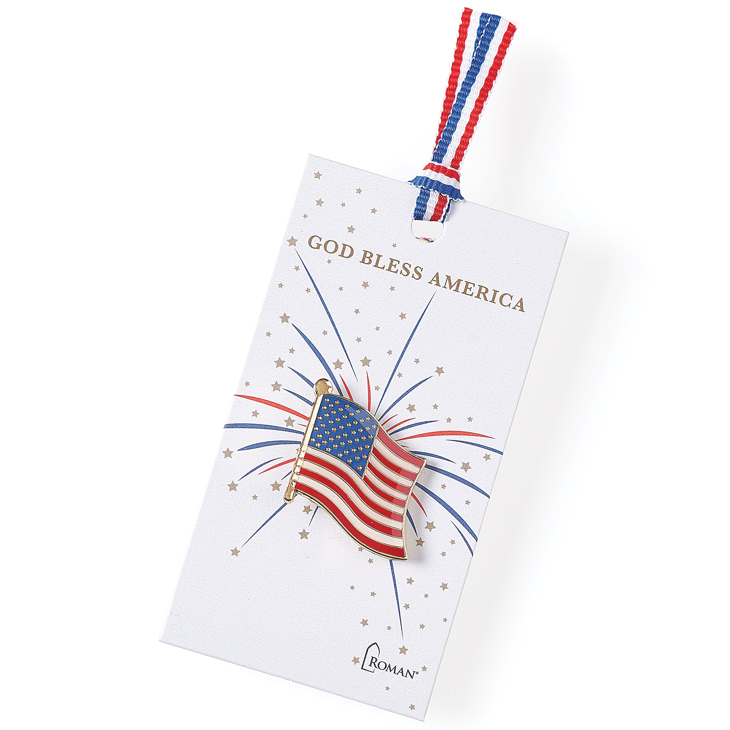 Patriotic USA American Flag Lapel Pin