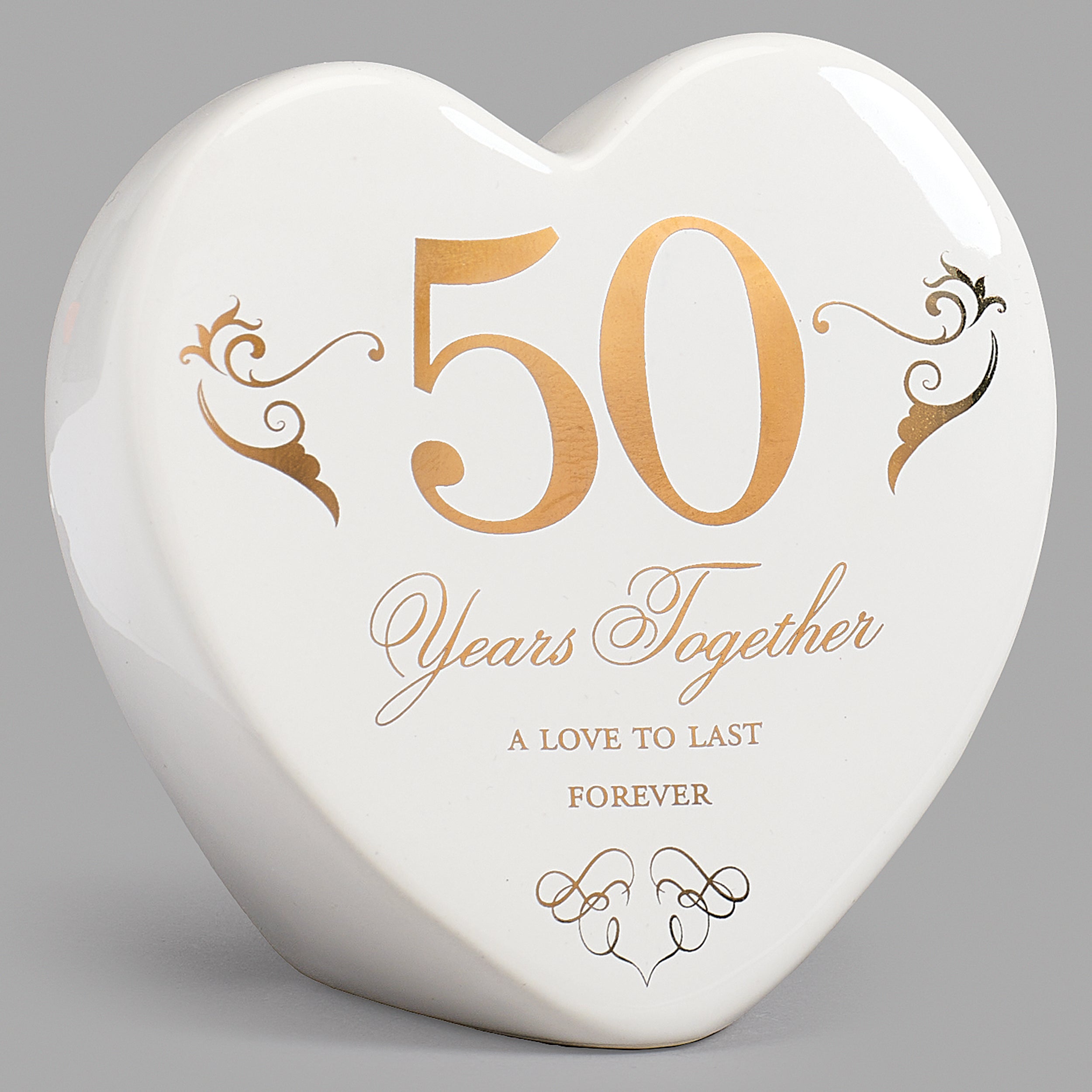50th Anniversary Heart  Keepsake – "A Love to Last Forever"