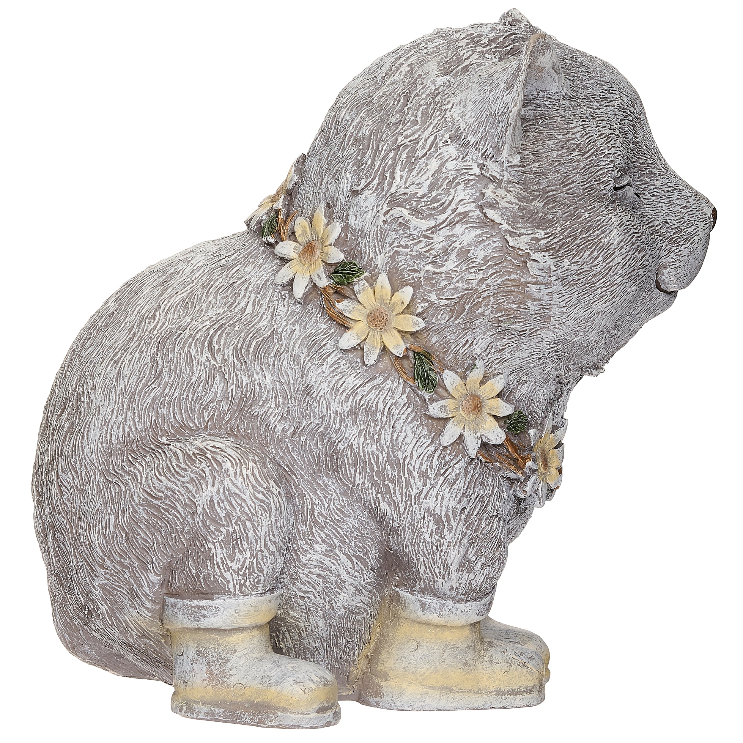 Pudgy Pals Cat in Rain Boots Garden Statue