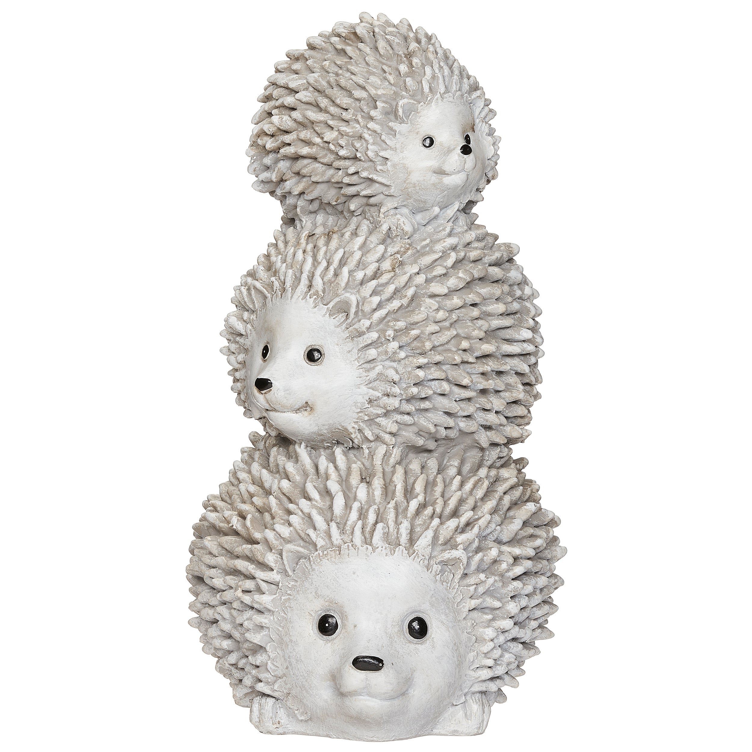 Pudgy Pals Stacked Hedgehog Family Garden Statue