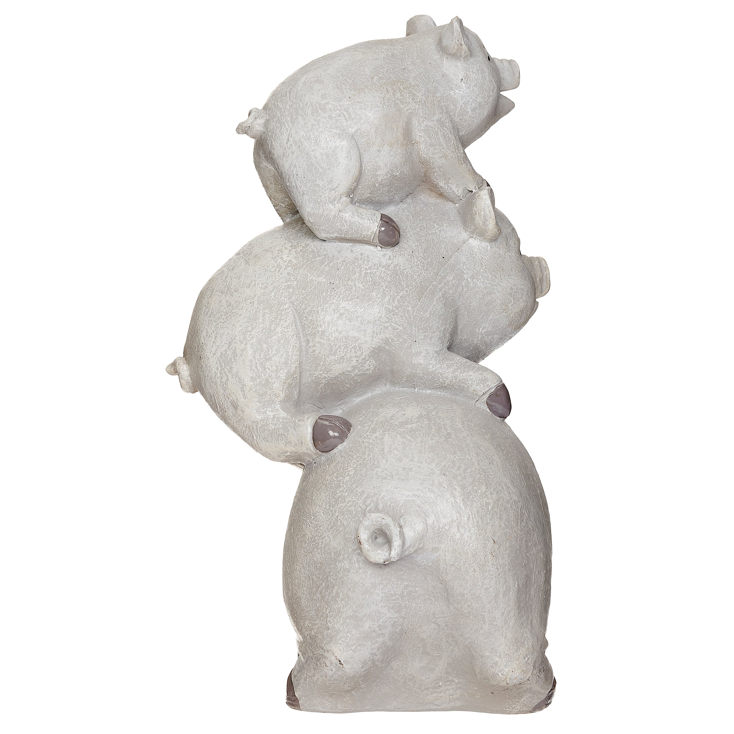 Pudgy Pals Stacked Pig Family Garden Statue