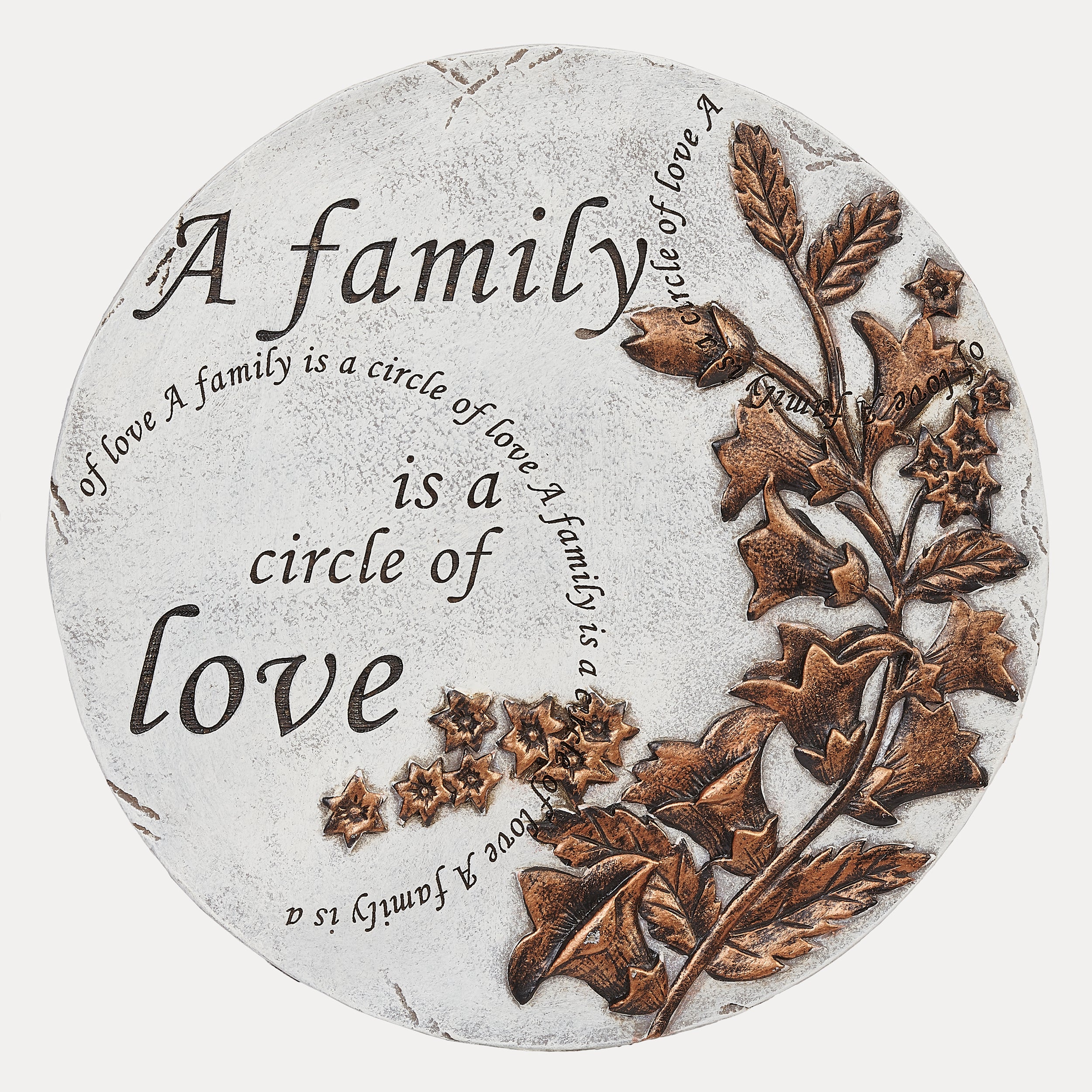Circle of Love Sentiment Bronze Finish Garden Stepping Stones