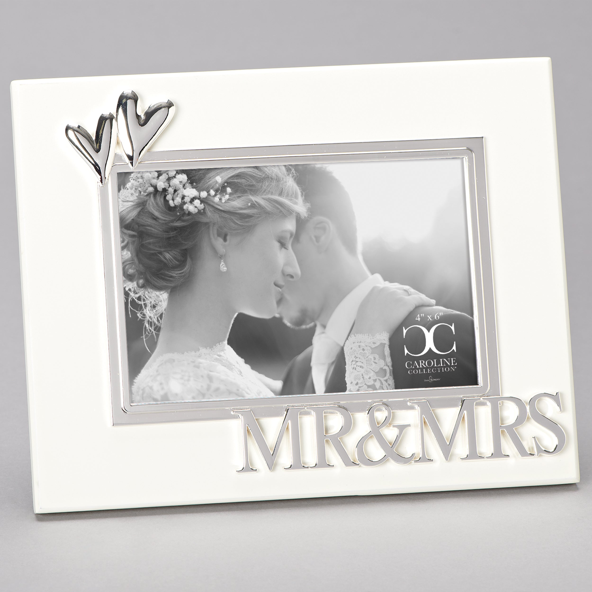 Caroline Collection Mr. & Mrs. Wedding Frame with Hearts