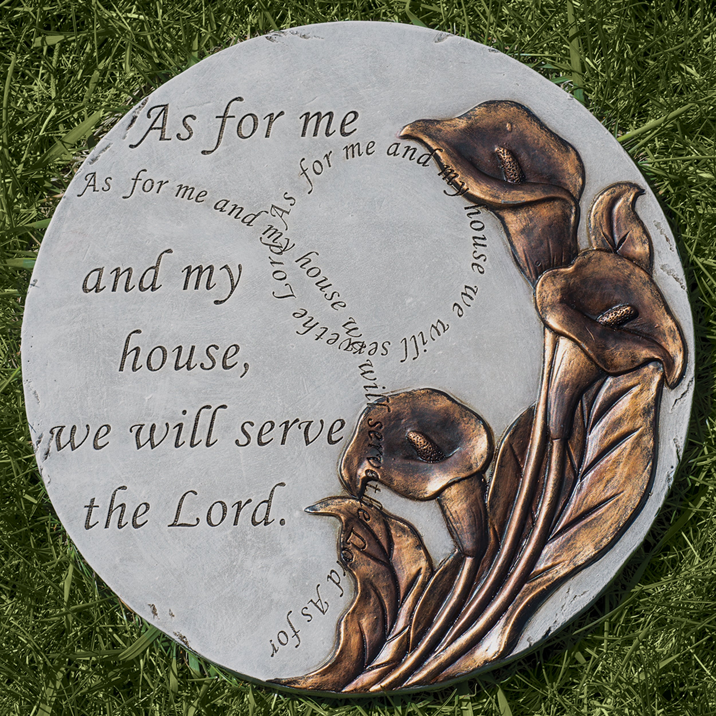 Circle of Love Sentiment Bronze Finish Garden Stepping Stones