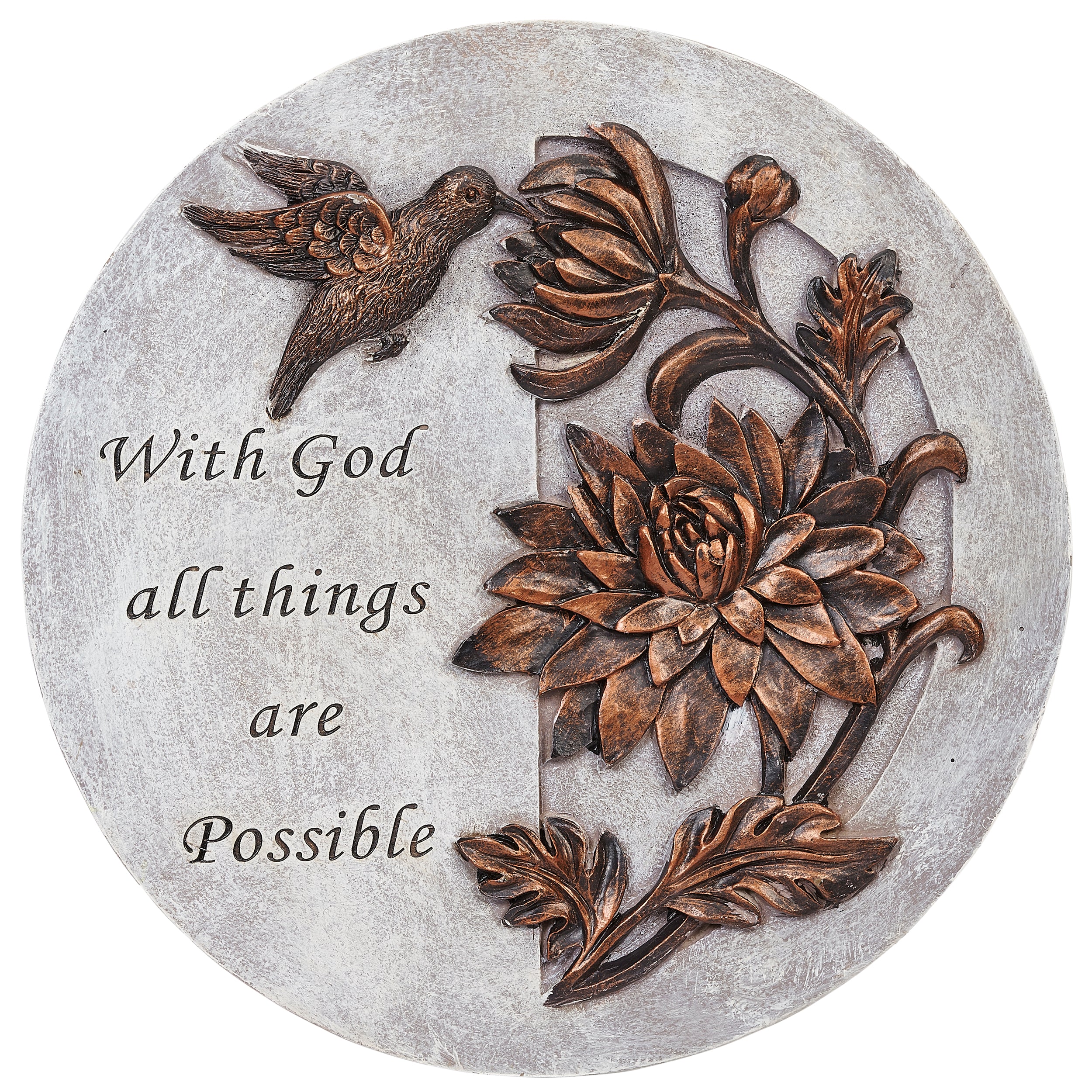 Circle of Love Sentiment Bronze Finish Garden Stepping Stones