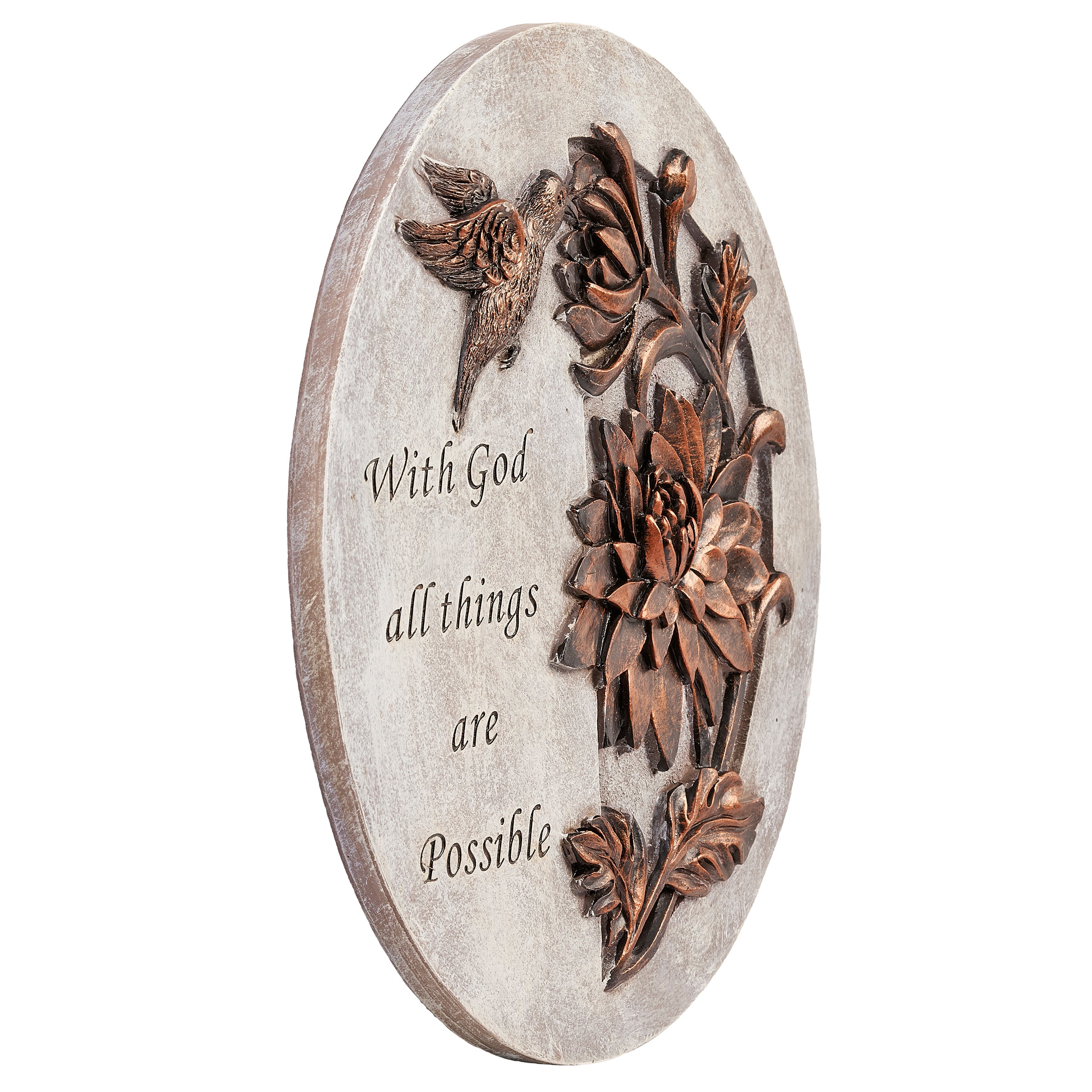Circle of Love Sentiment Bronze Finish Garden Stepping Stones