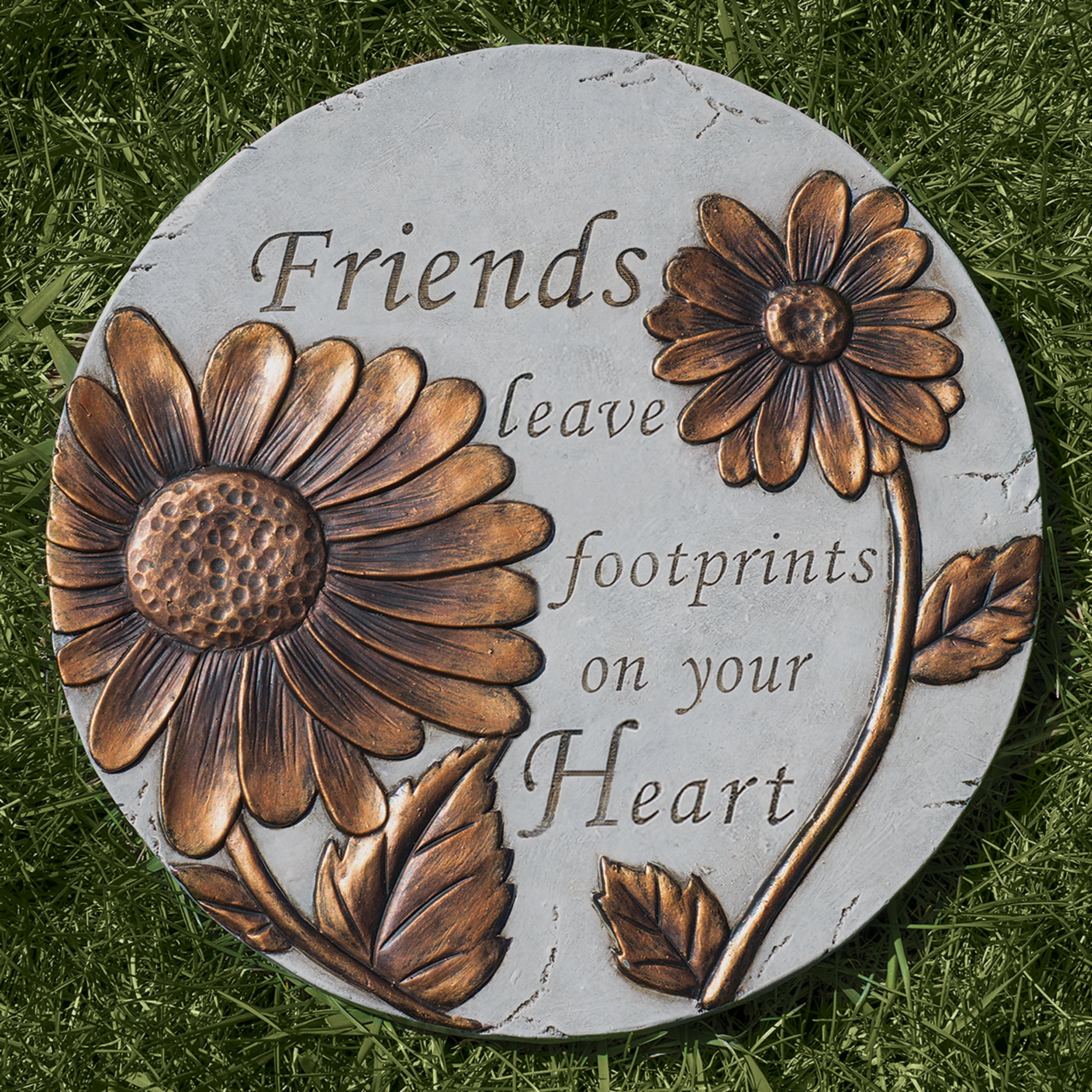 Circle of Love Sentiment Bronze Finish Garden Stepping Stones