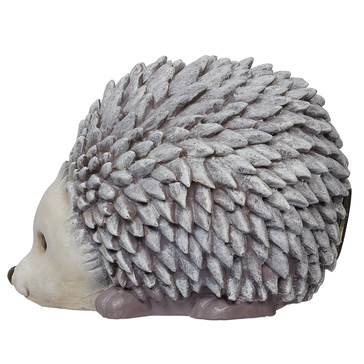 Side view of Pudgy Pals Hedgehog Bluetooth Speaker showing the rounded body and layered quill texture