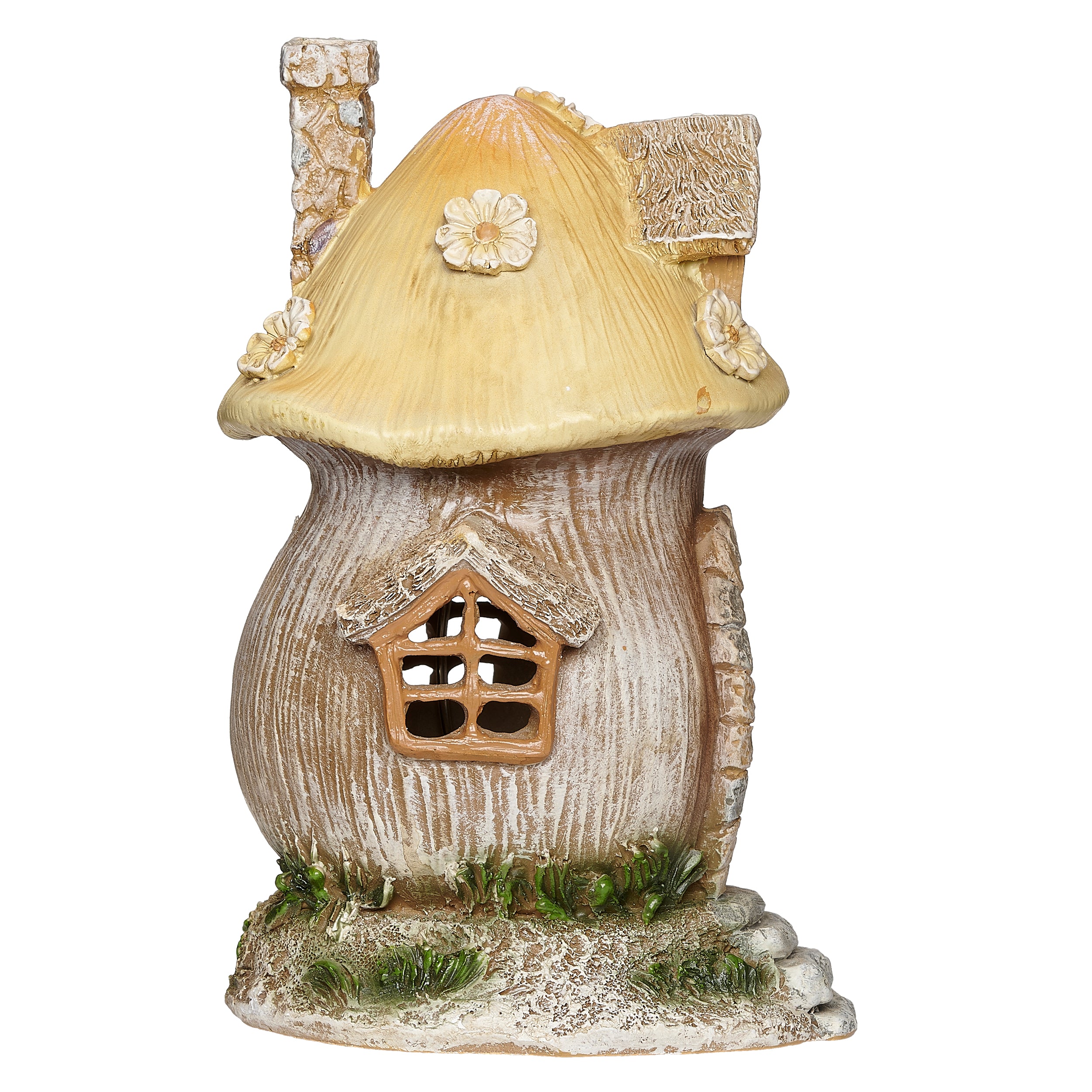Lighted Mushroom Cottage Garden Statue