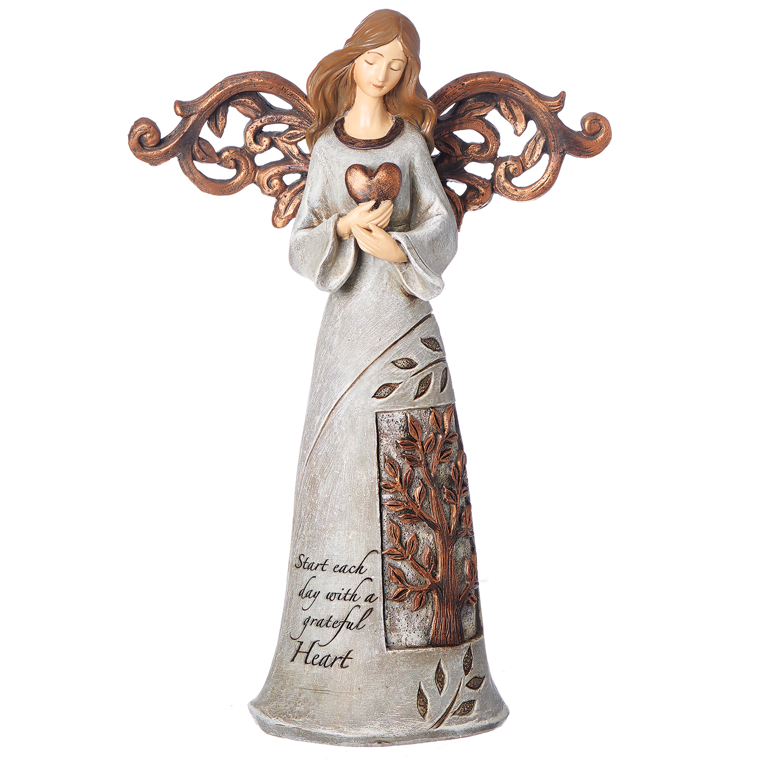 "Grateful Heart" Tree of Life Angel Figure