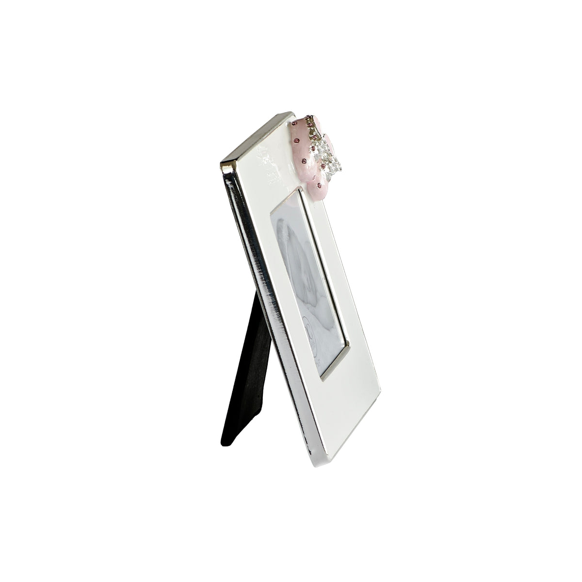 Caroline Collection Baby Shoe Picture Frame pink opposite angled view