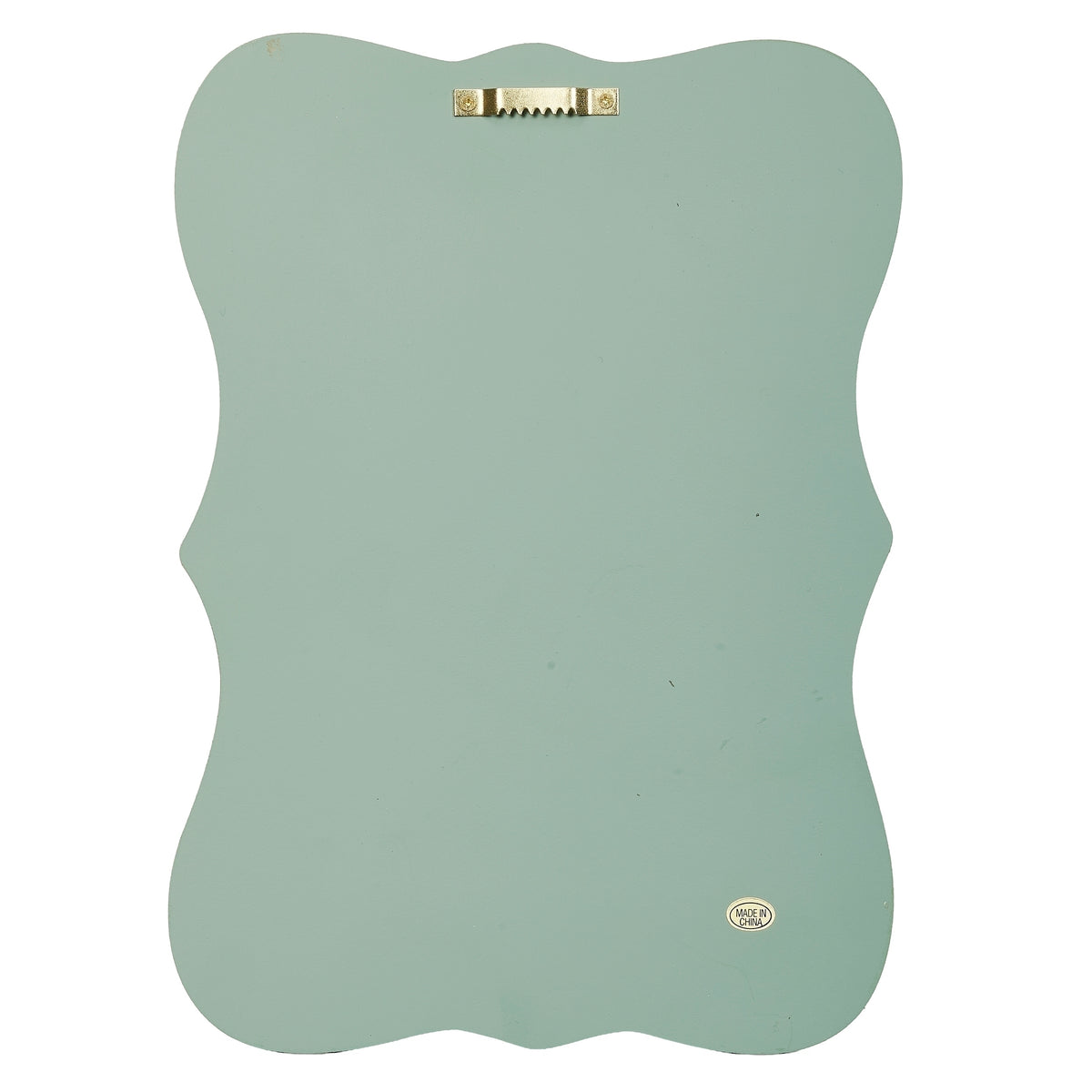 Back view of Kelly Rae Roberts Family Wall Plaque showing the green backing and hanging hardware