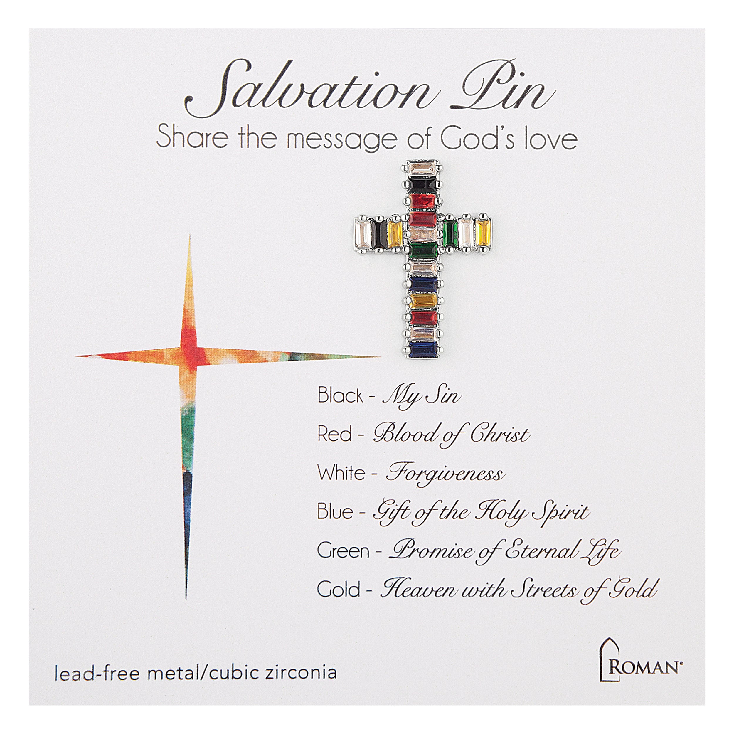 Salvation Crystal Cross Pin