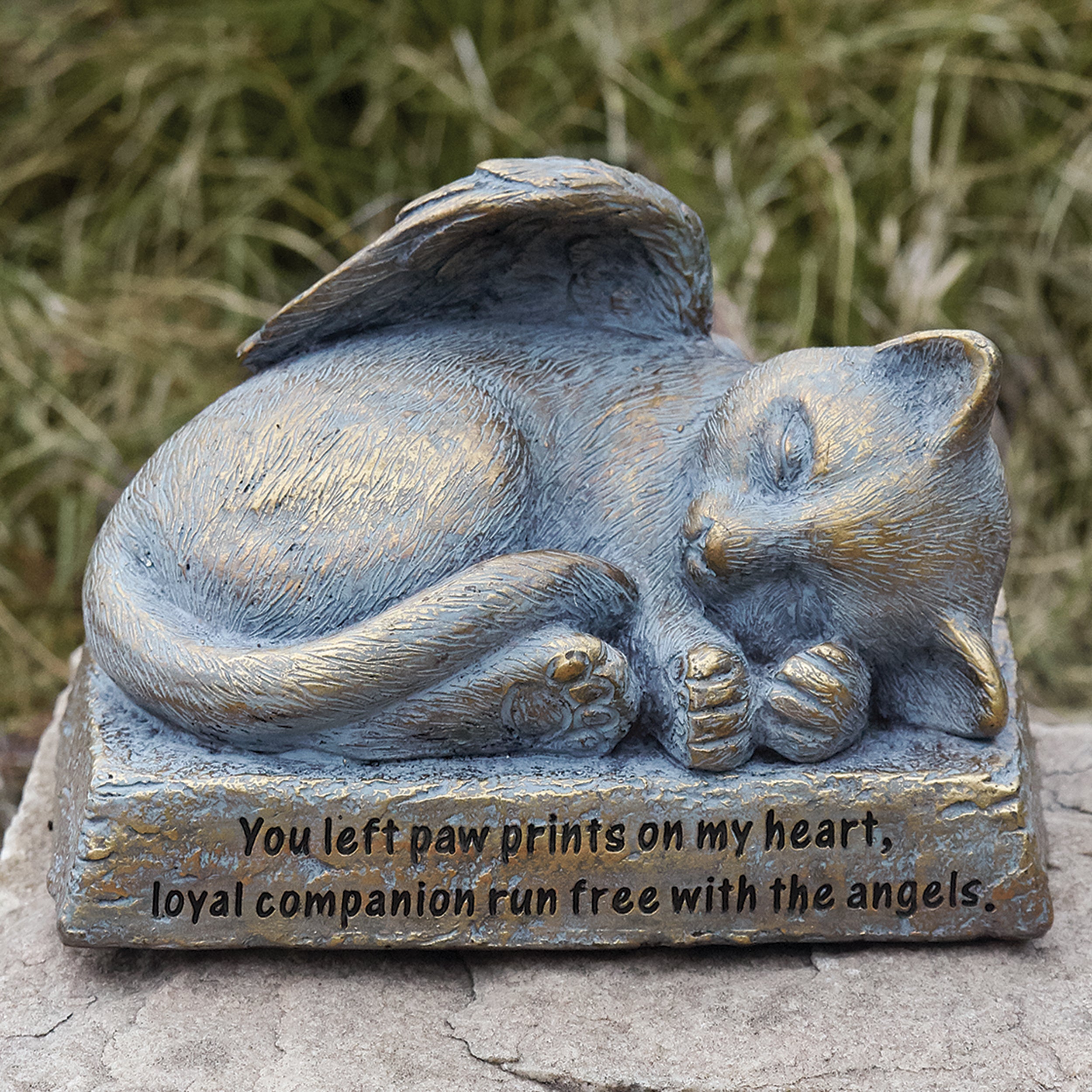 Cat with Wings Memorial Garden Statue