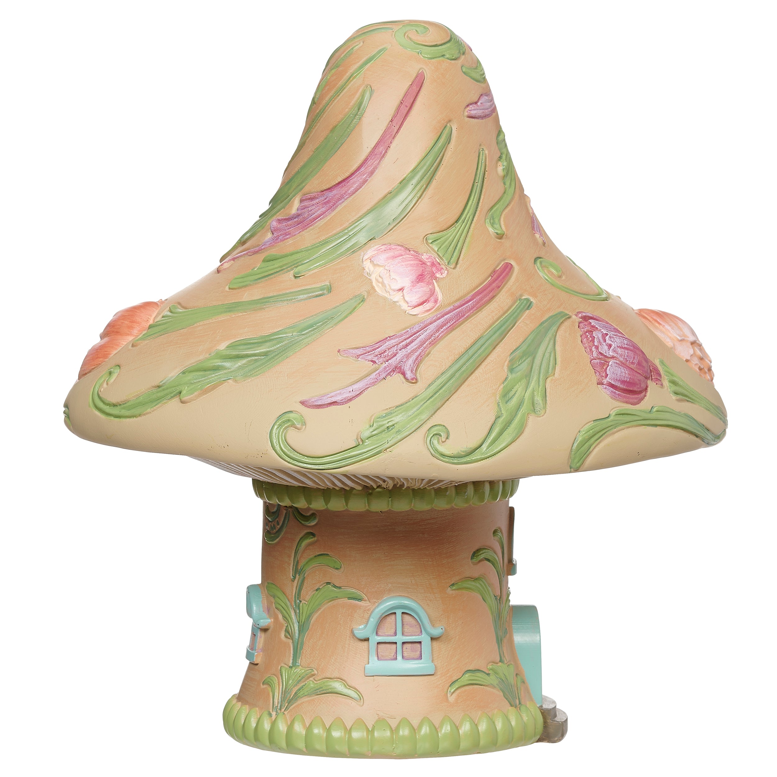 Whimsical Mushroom Cottage Figure