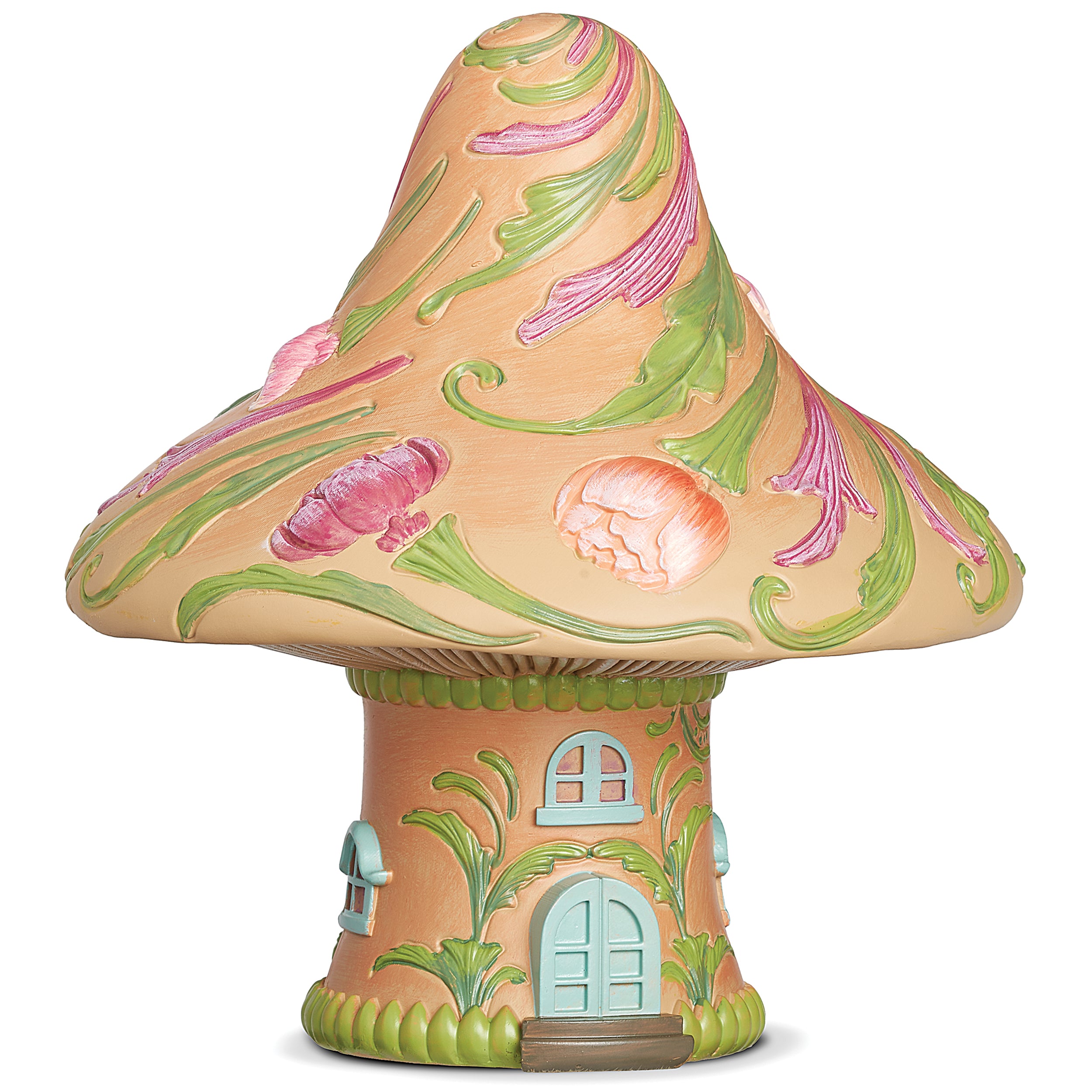 Whimsical Mushroom Cottage Figure