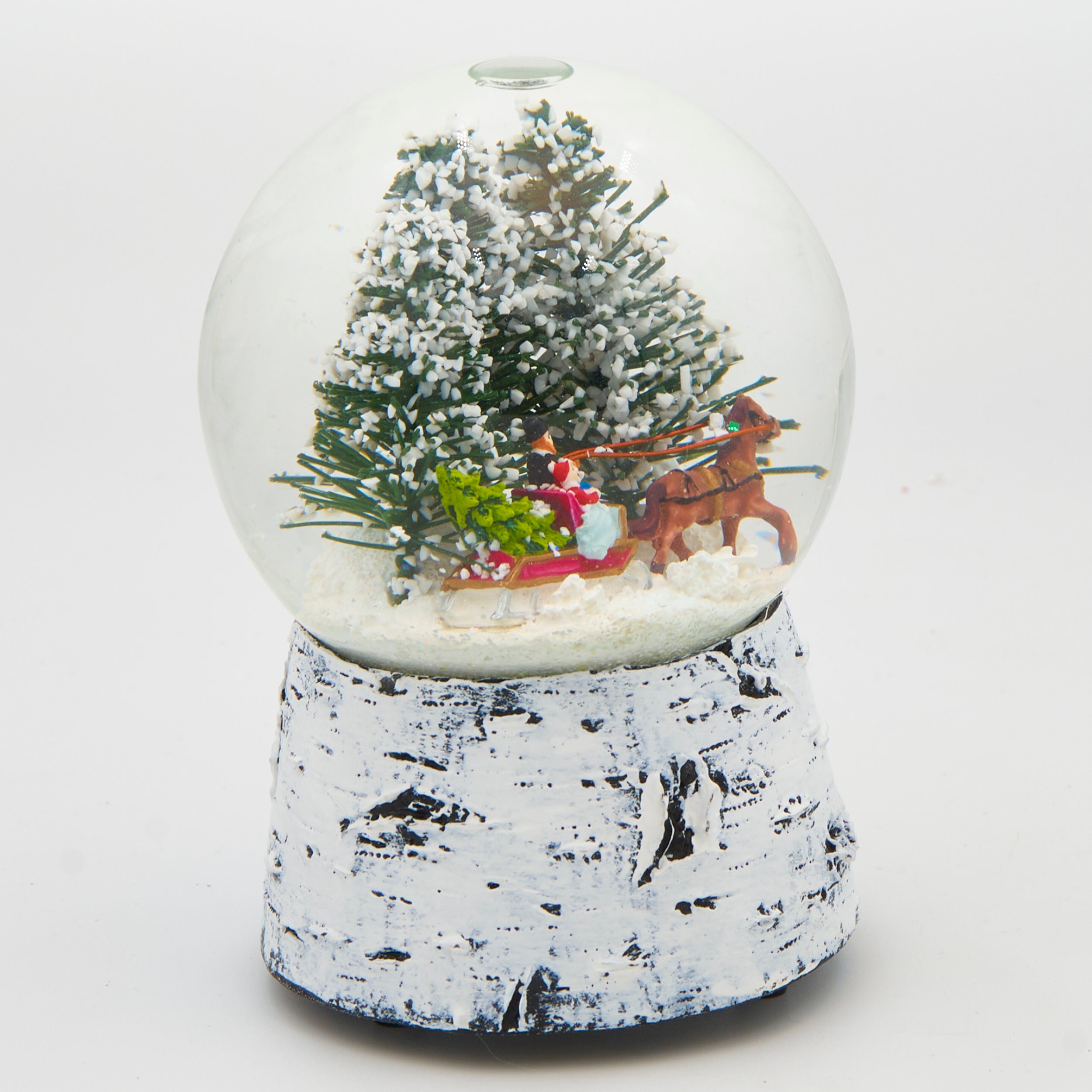 Glitterdome Musical Horse Sleigh Ride – "Over the River" Tune