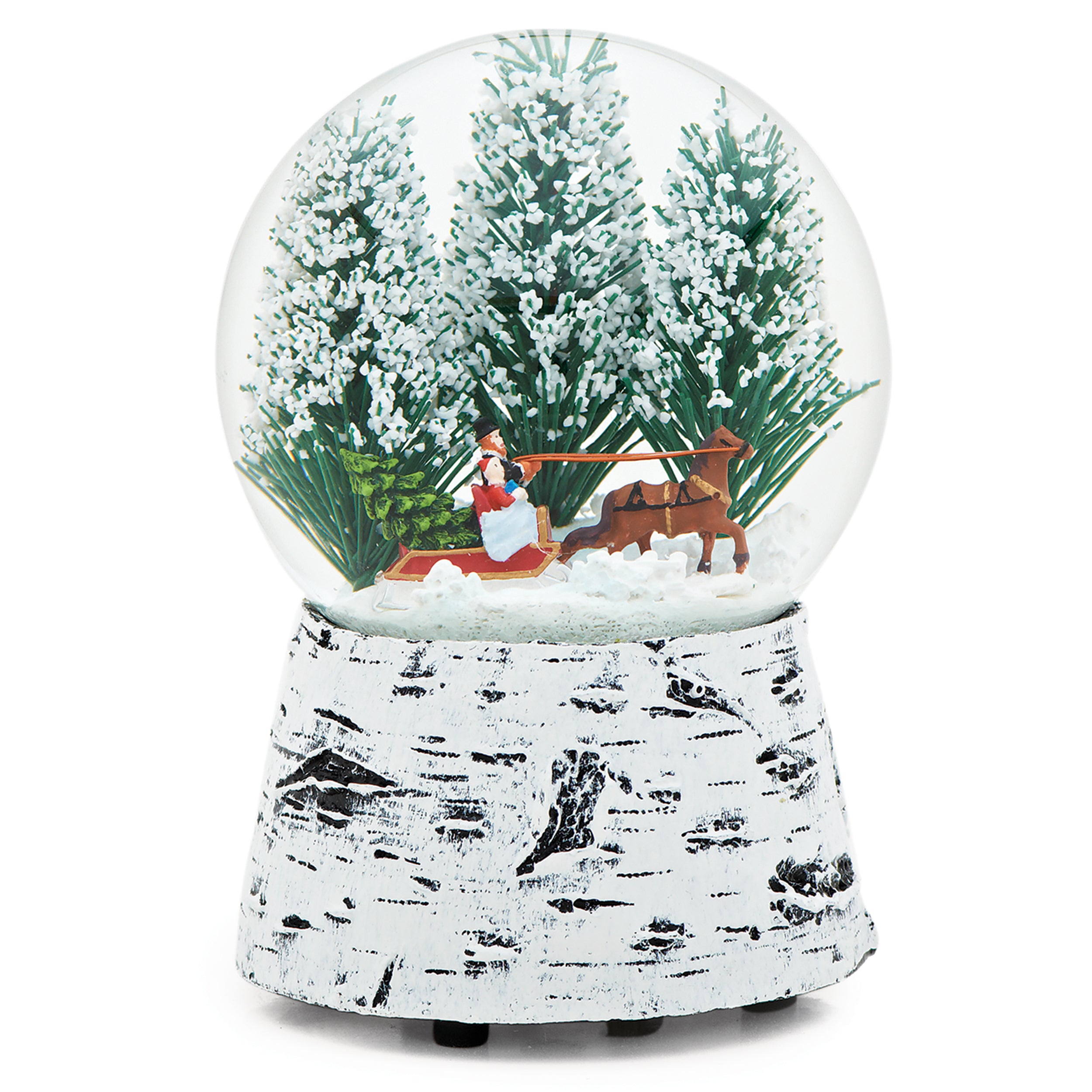 Glitterdome Musical Horse Sleigh Ride – "Over the River" Tune