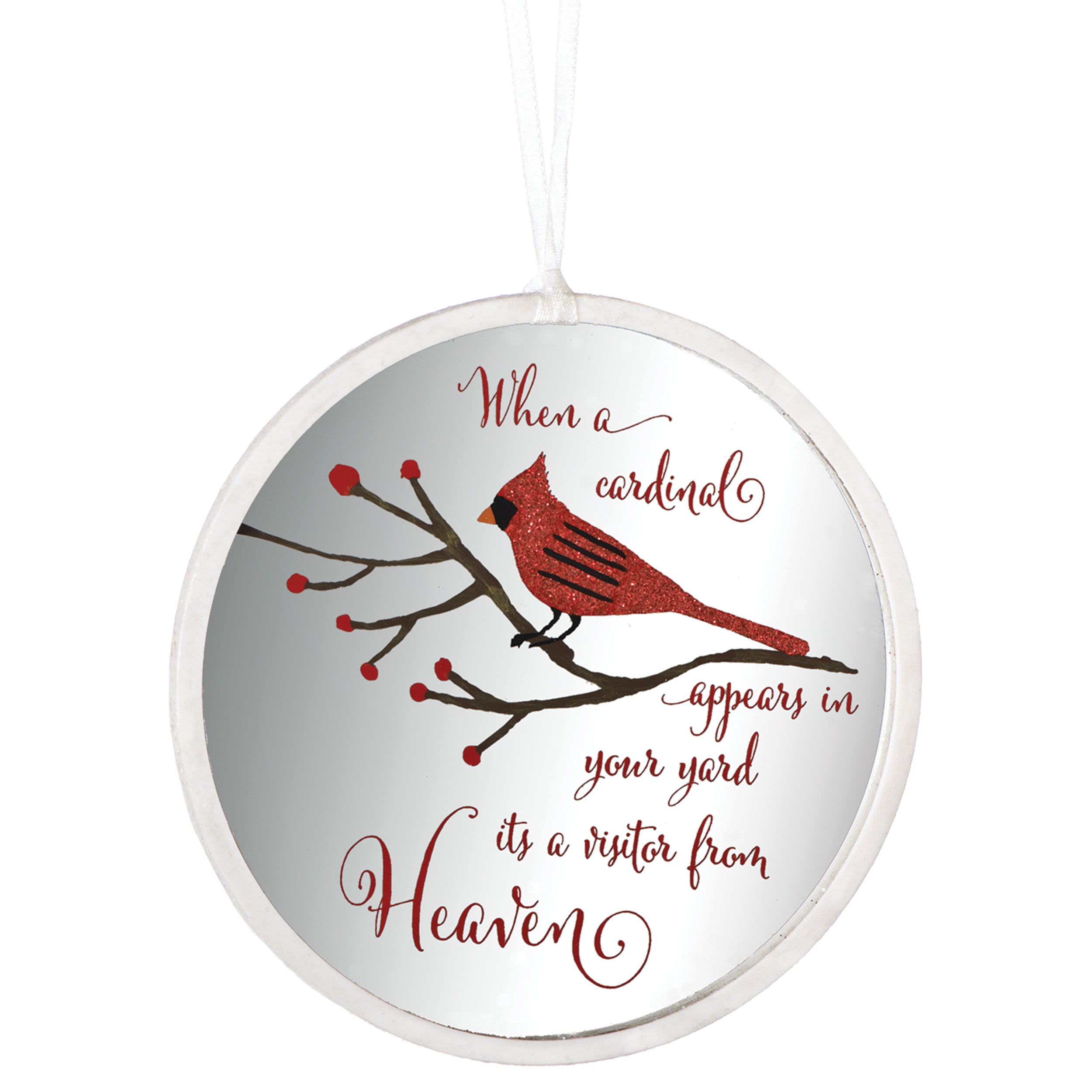 Cardinal Memorial Disk Ornament